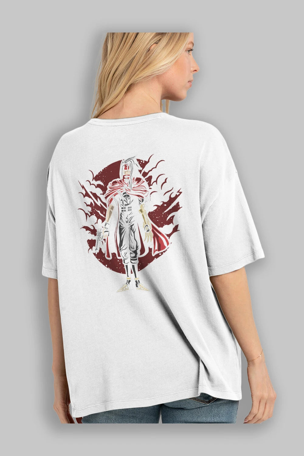 FINAL FANTASY Arka Baskılı Oversize t-shirt Erkek Kadın Unisex %100 Pamuk