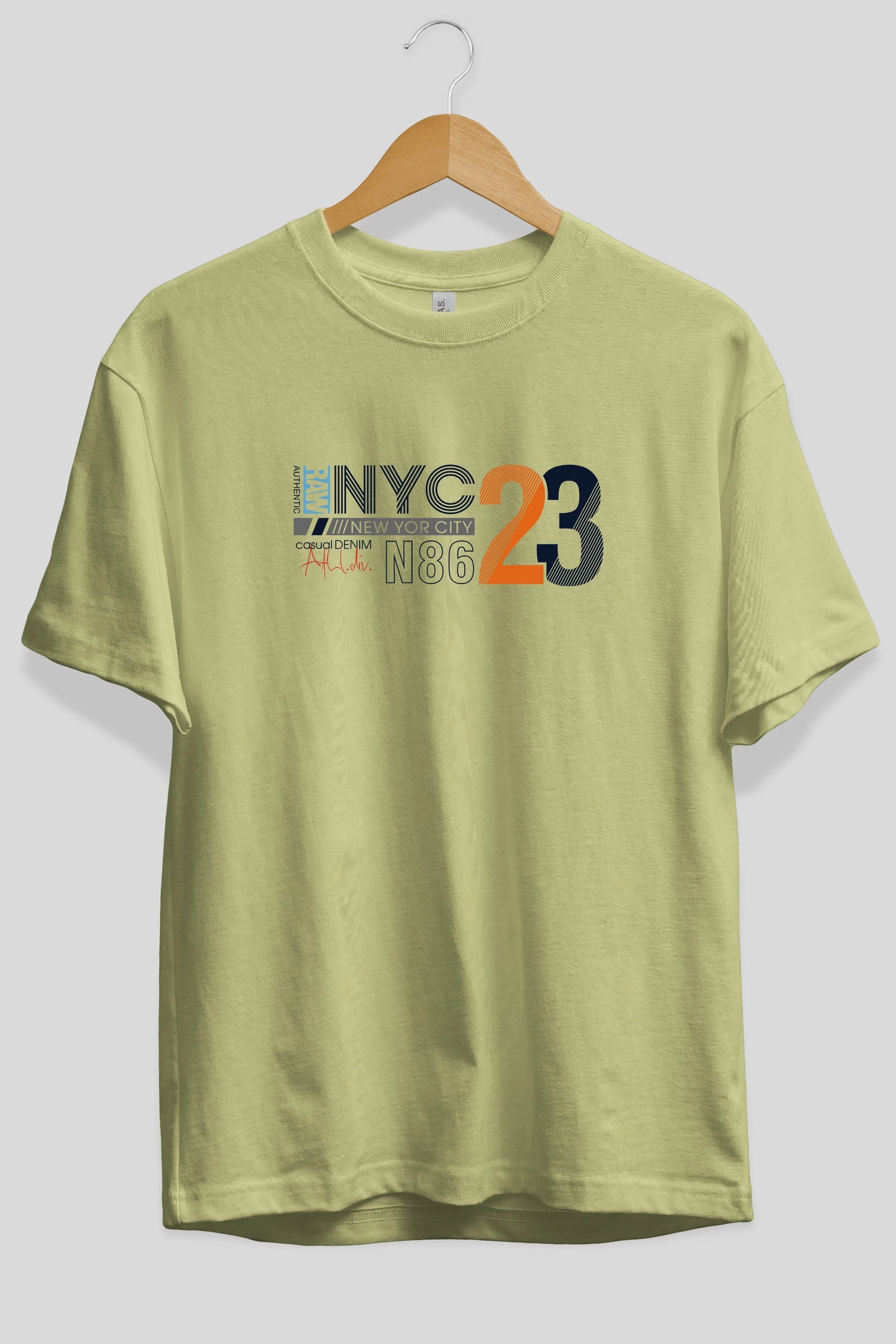 NYC 23 Ön Baskılı Oversize t-shirt Erkek Kadın Unisex