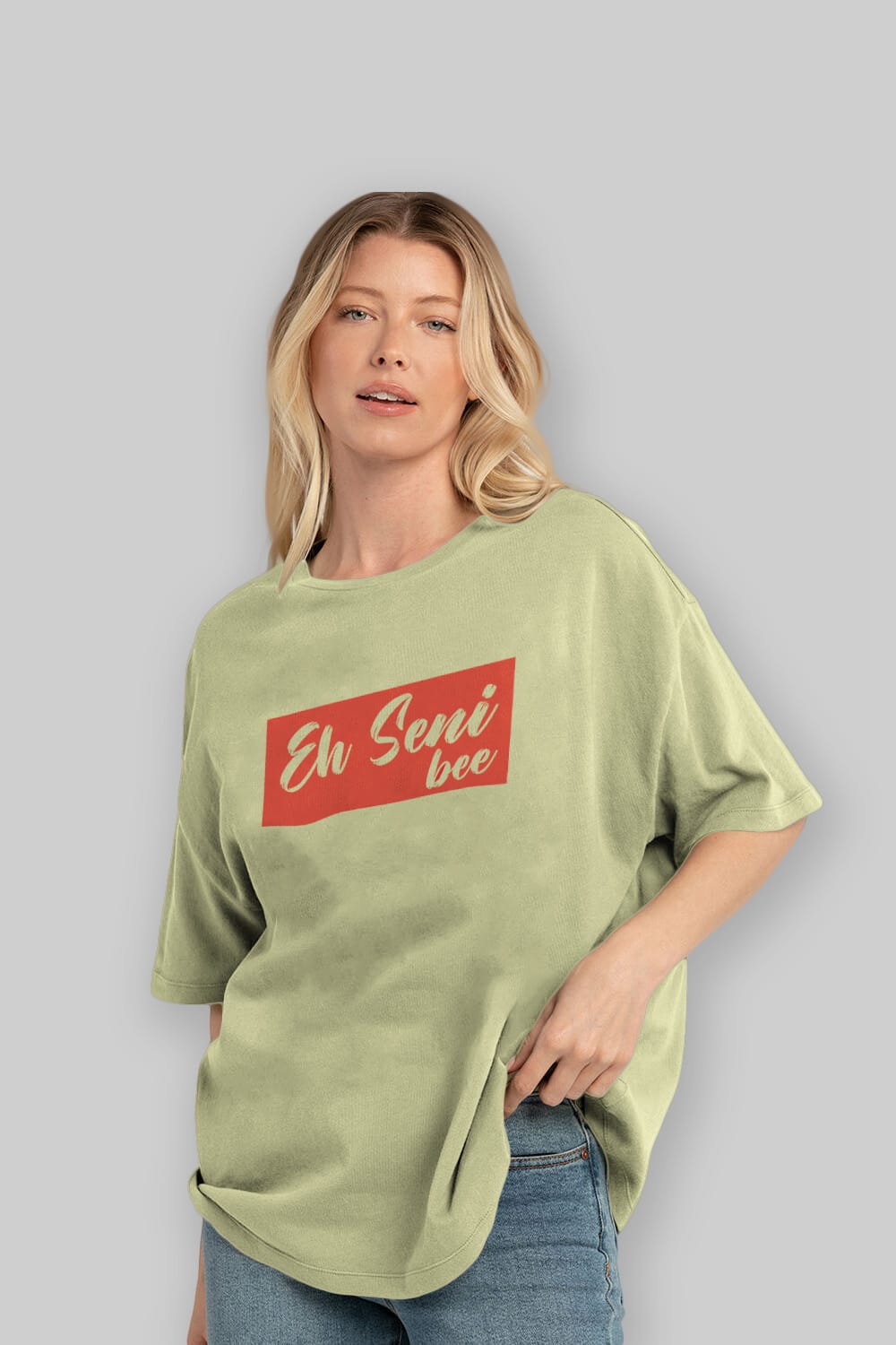 Eh Seni Be Ön Baskılı Oversize t-shirt %100 pamuk Erkek Kadın Unisex