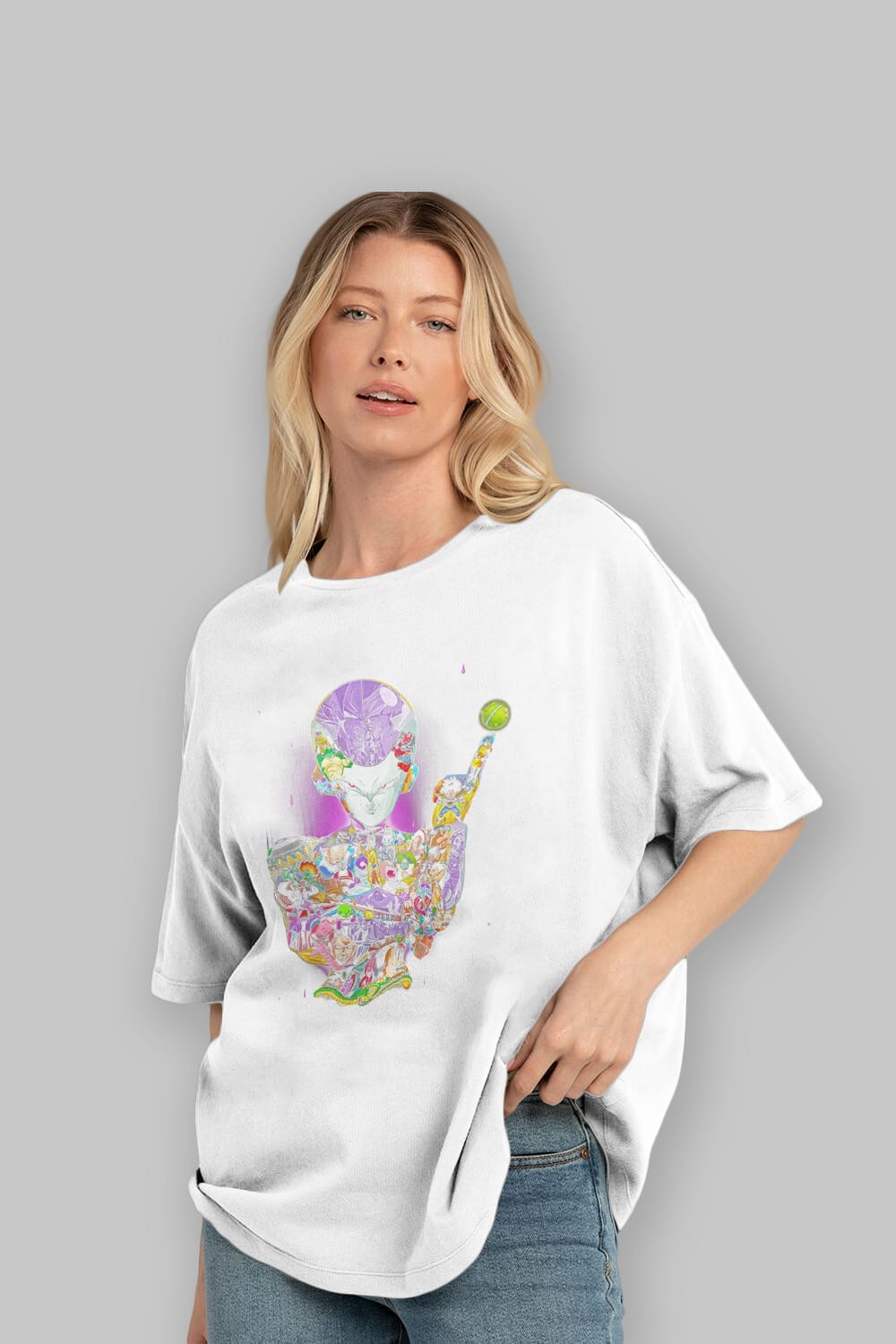DRAGON BALL ART (4) Anime Ön Baskılı Oversize t-shirt %100 pamuk Erkek Kadın Unisex