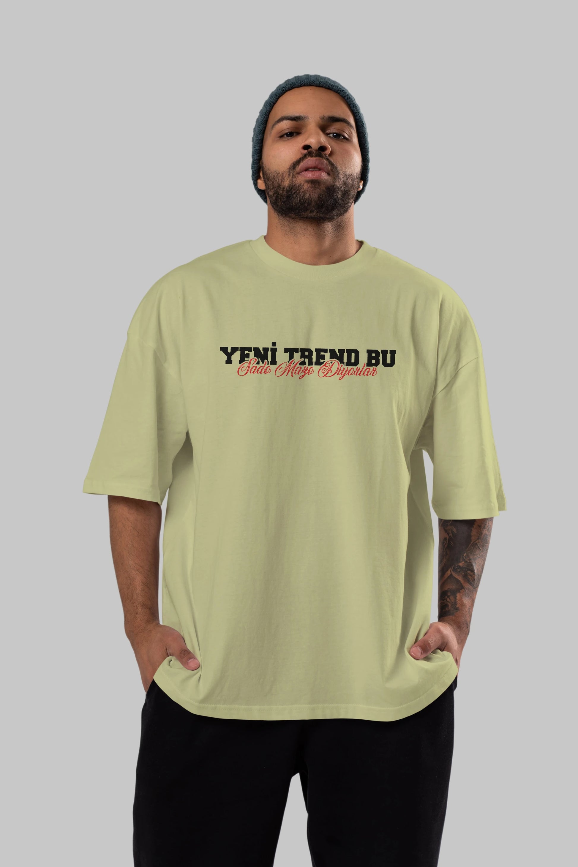 Yeni Trend Bu Sado Mazo Ön Baskılı Oversize t-shirt %100 pamuk Erkek Kadın Unisex