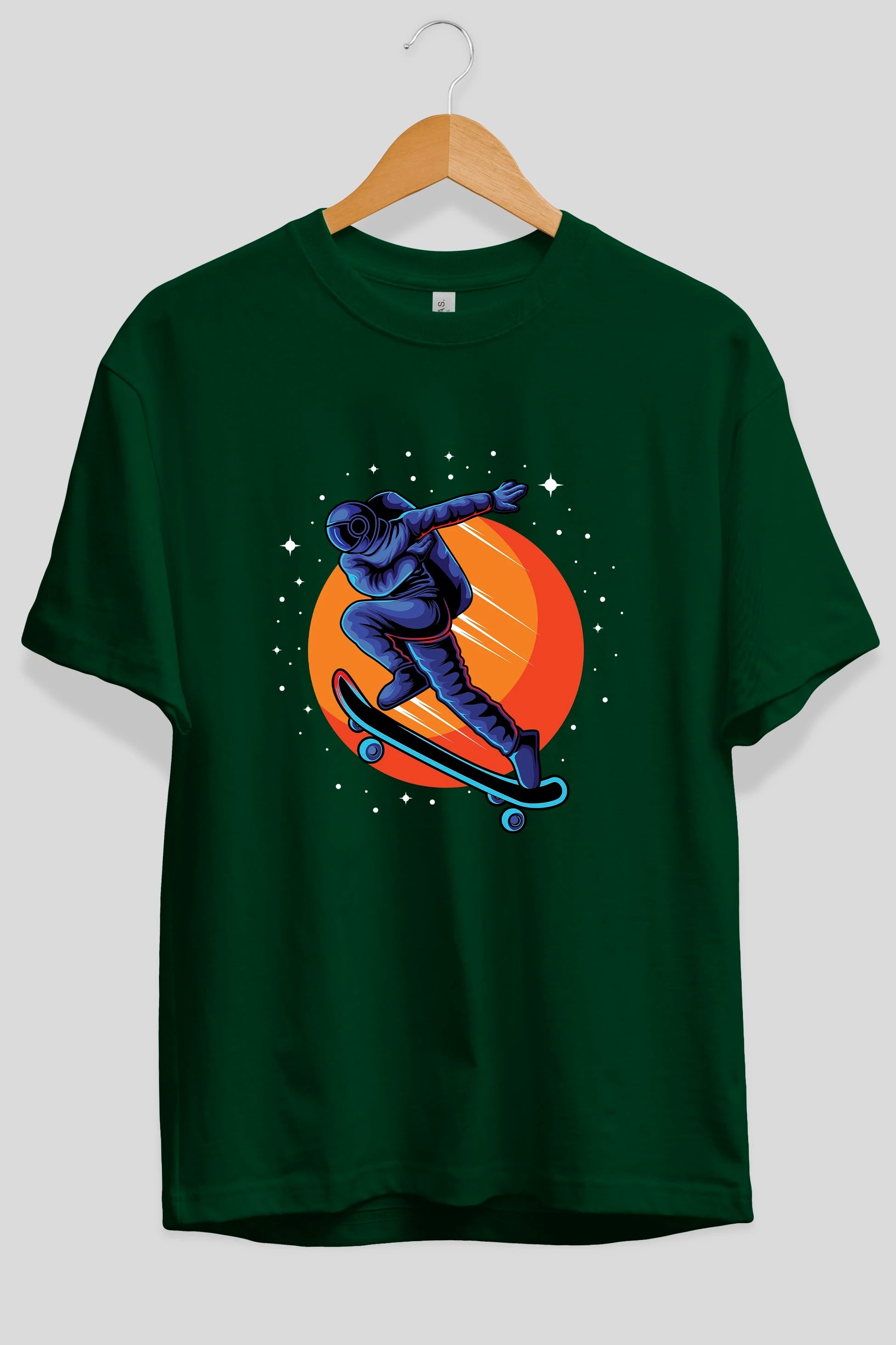 Astroskate Run Ön Baskılı Oversize t-shirt Erkek Kadın Unisex