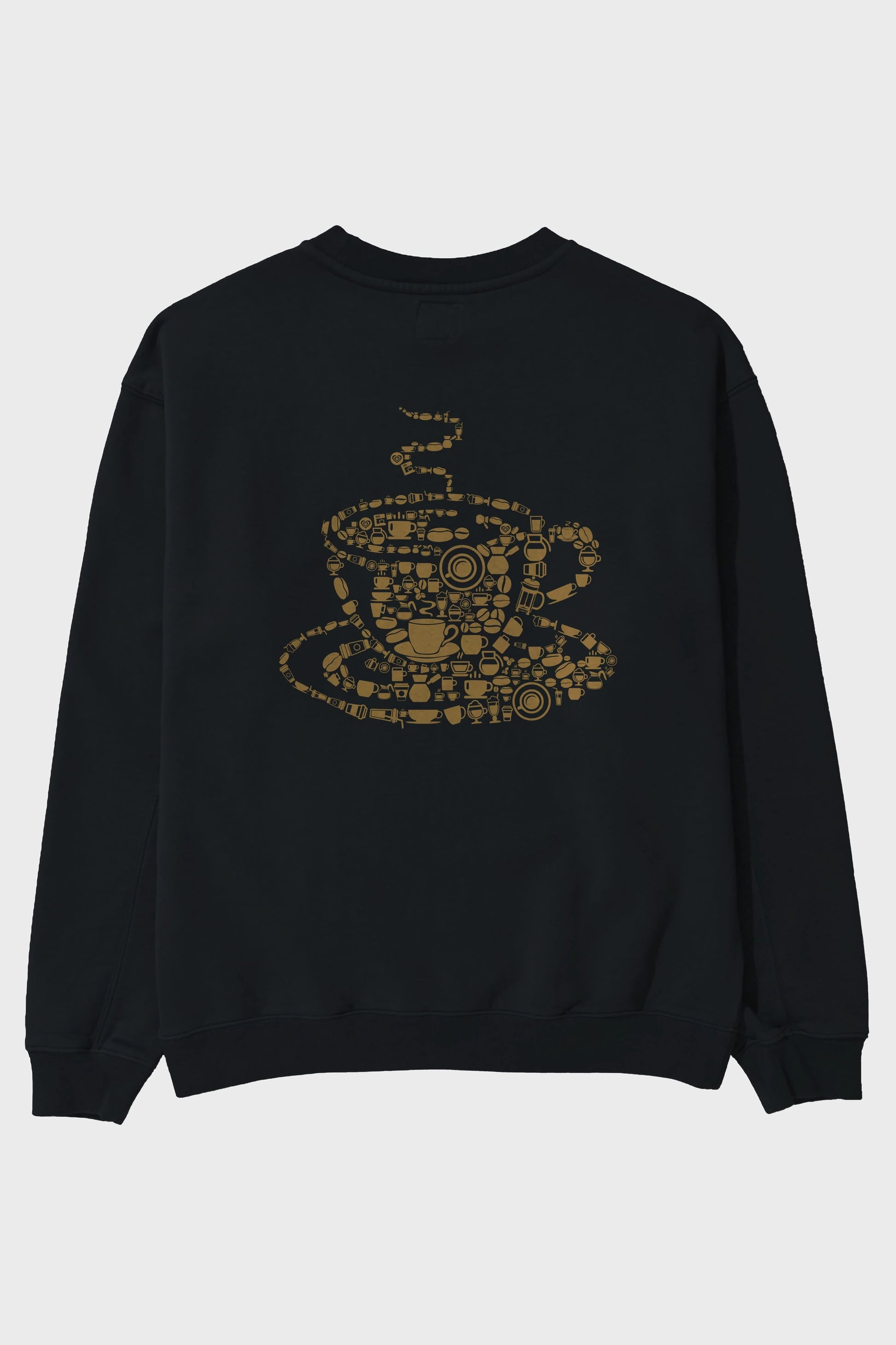 Coffee Arka Baskılı Oversize Sweatshirt Erkek Kadın Unisex