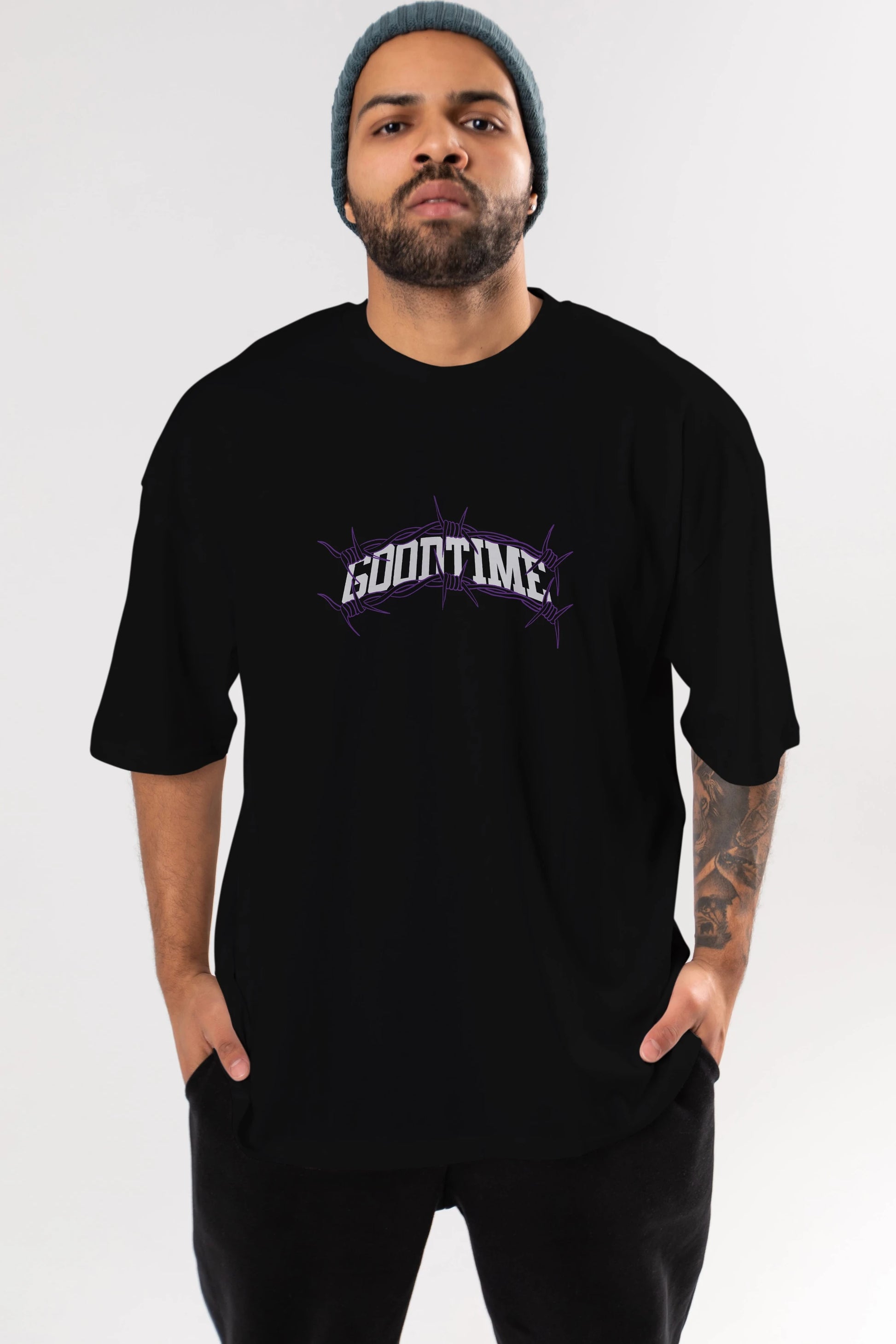 Good Time Ön Baskılı Oversize t-shirt Erkek Kadın Unisex