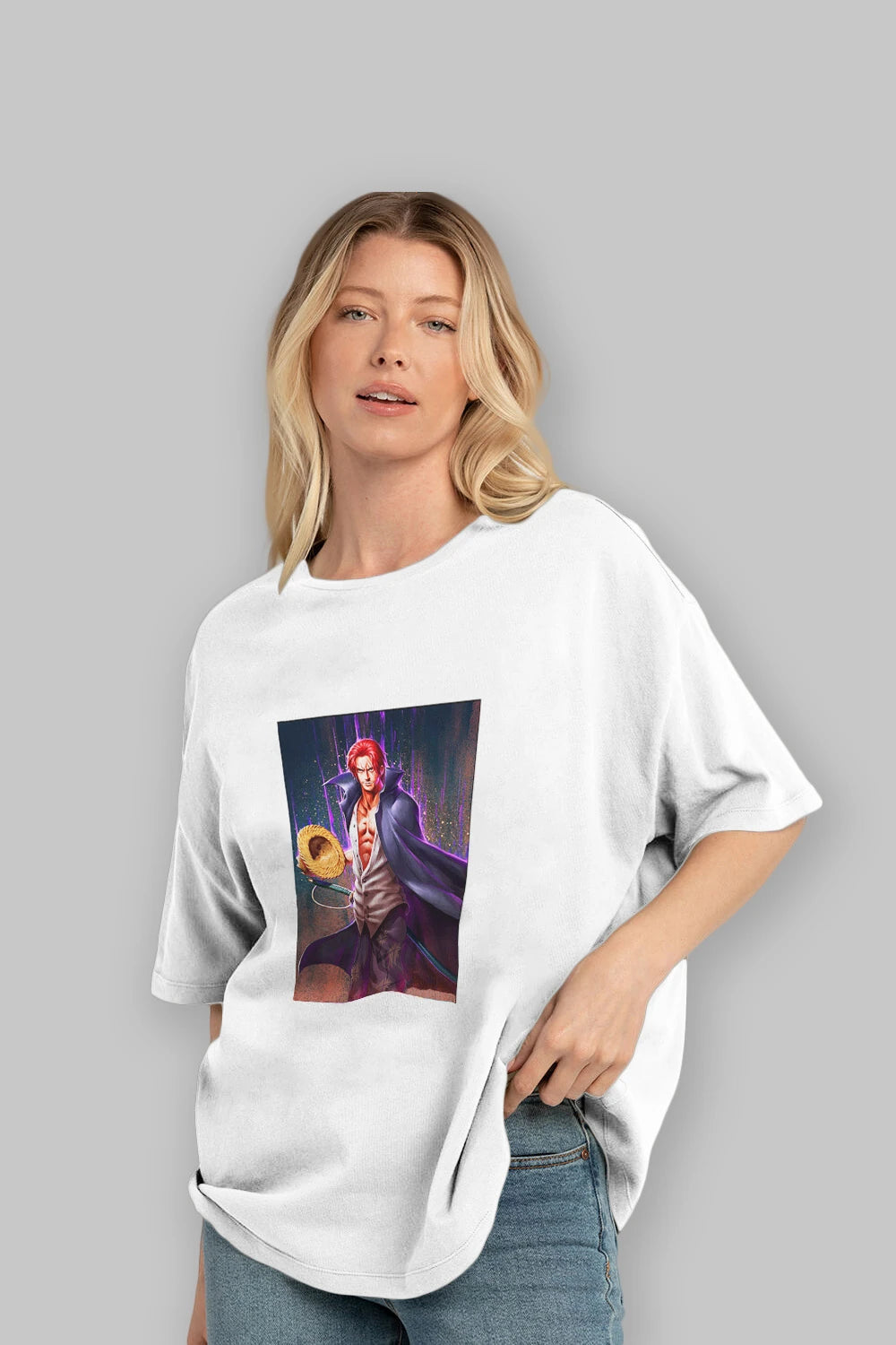 Shanks Anime Ön Baskılı Oversize t-shirt Erkek Kadın Unisex