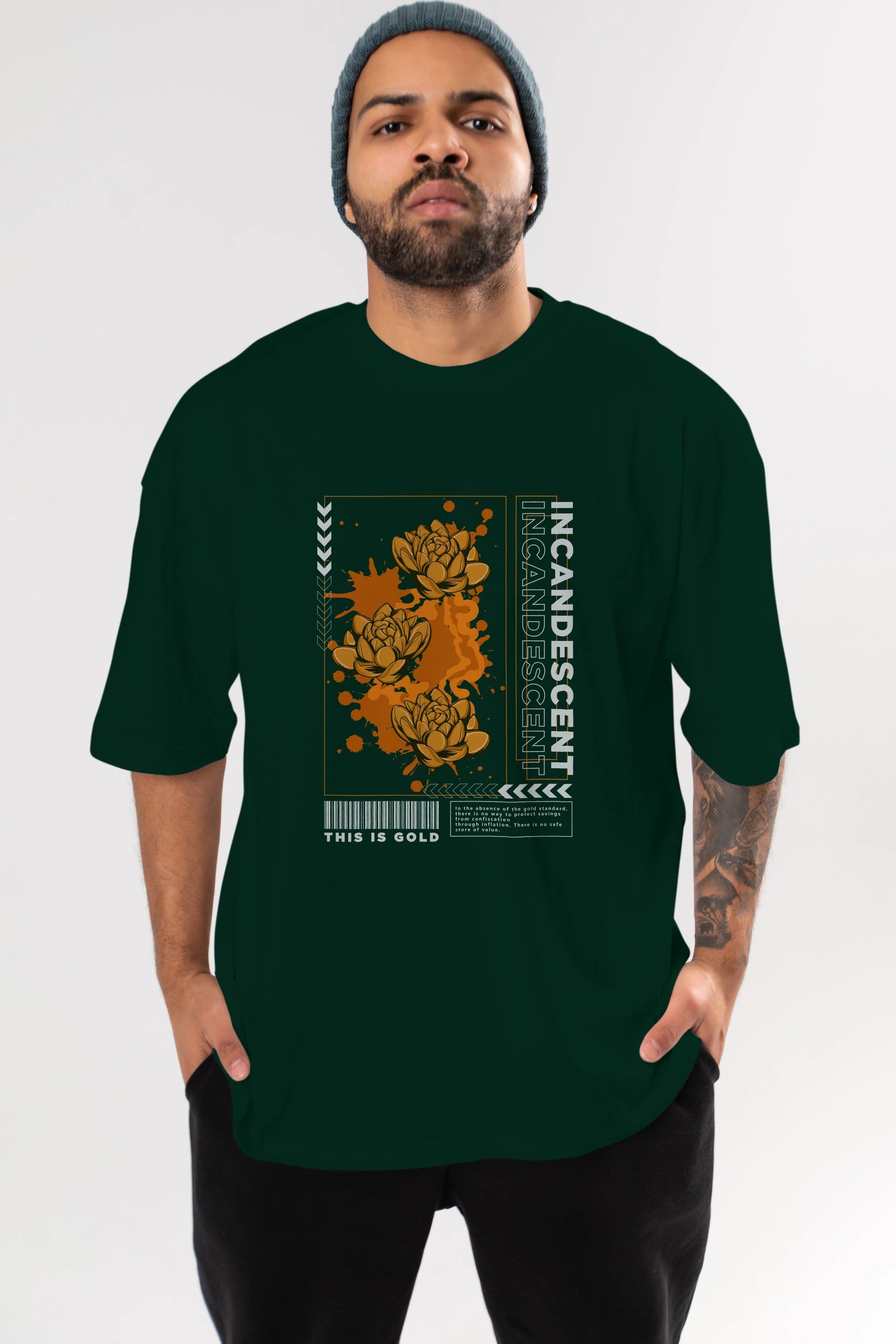 Incandescent Ön Baskılı Oversize t-shirt Erkek Kadın Unisex