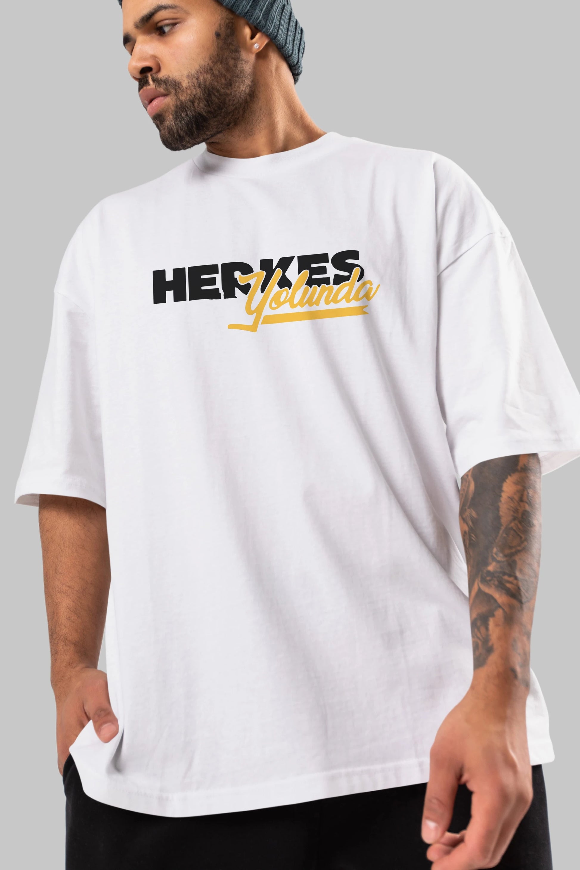 Herkes Yolunda Ön Baskılı Oversize t-shirt %100 pamuk Erkek Kadın Unisex
