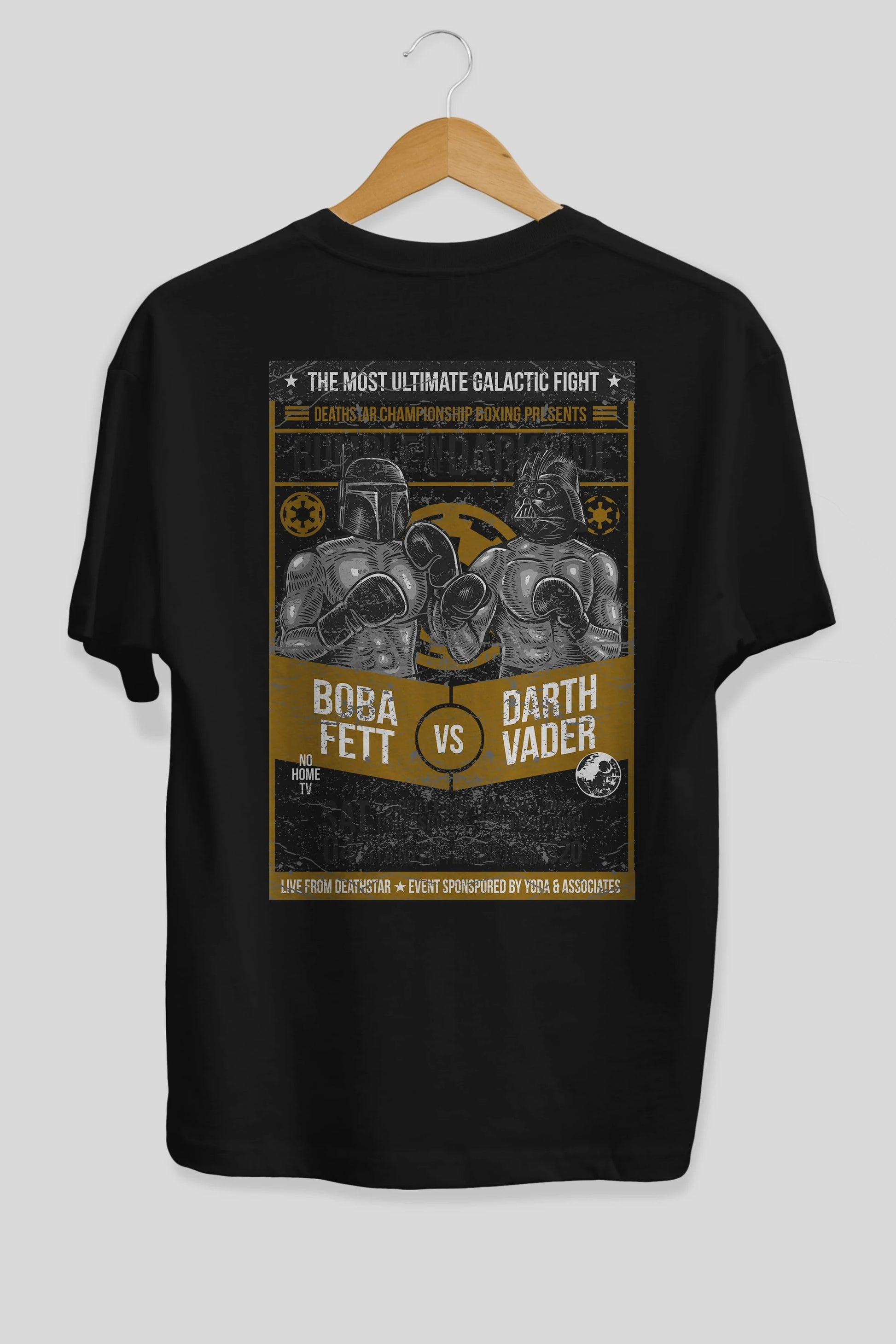 Rumble In The Darkside Arka Baskılı Oversize t-shirt Erkek Kadın Unisex %100 Pamuk