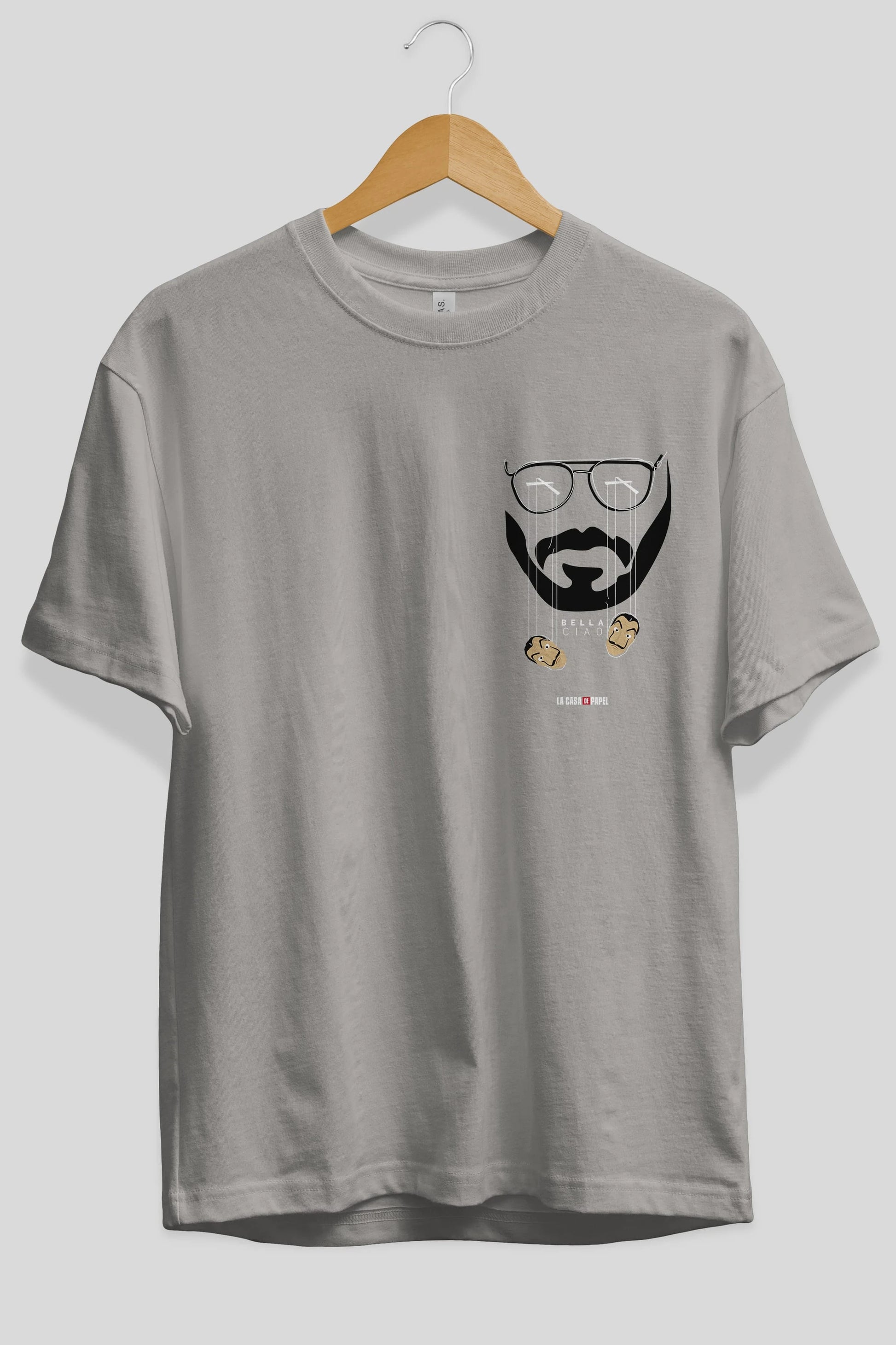 La Casa De Papel (11) Ön Sol Baskılı Oversize t-shirt Erkek Kadın Unisex %100 Pamuk Bisiklet Yaka tişort