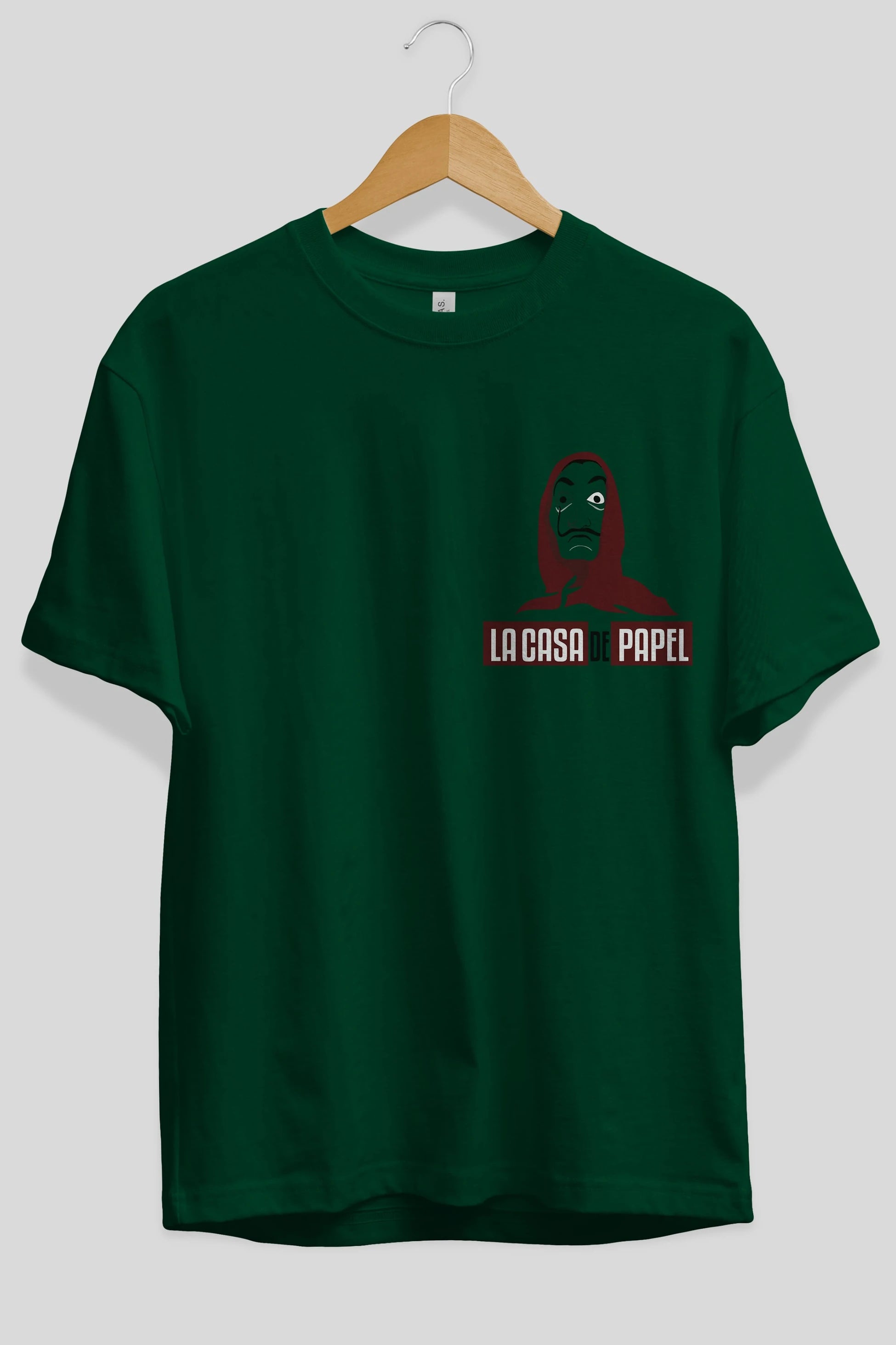 La Casa De Papel (1) Ön Sol Baskılı Oversize t-shirt Erkek Kadın Unisex %100 Pamuk Bisiklet Yaka tişort