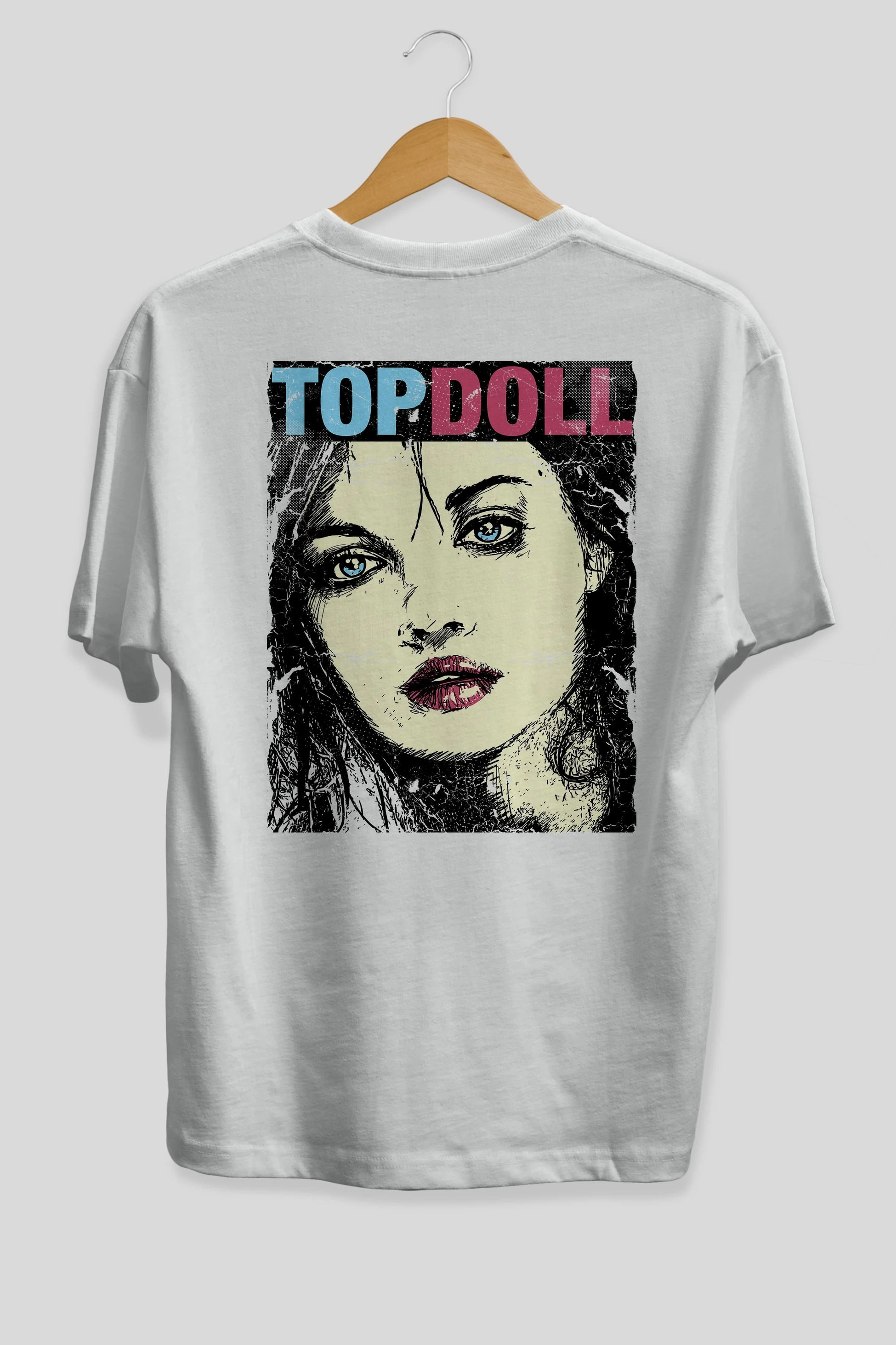Topdoll Streetwear Arka Baskılı Oversize t-shirt Erkek Kadın Unisex