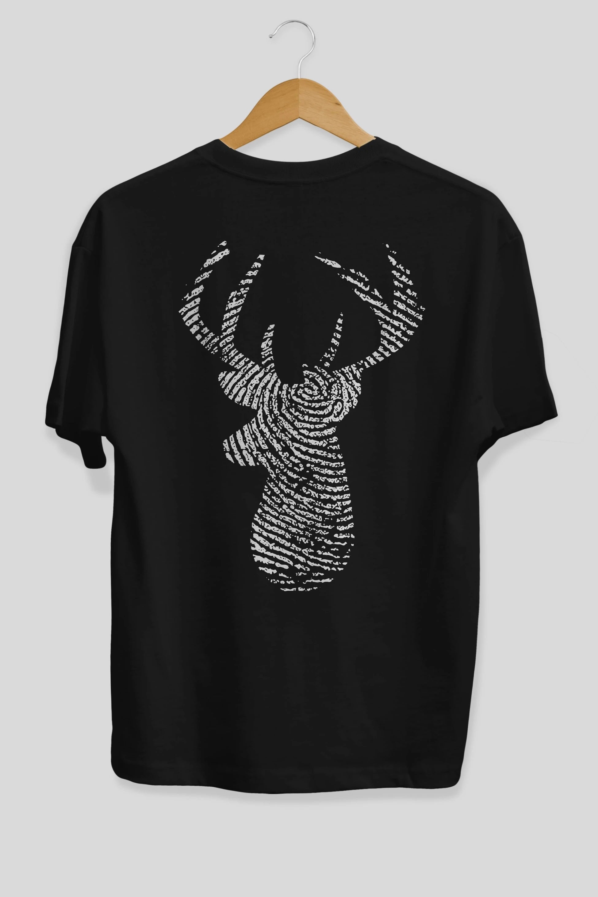 Deer 3 Arka Baskılı Oversize t-shirt %100 pamuk Erkek Kadın Unisex