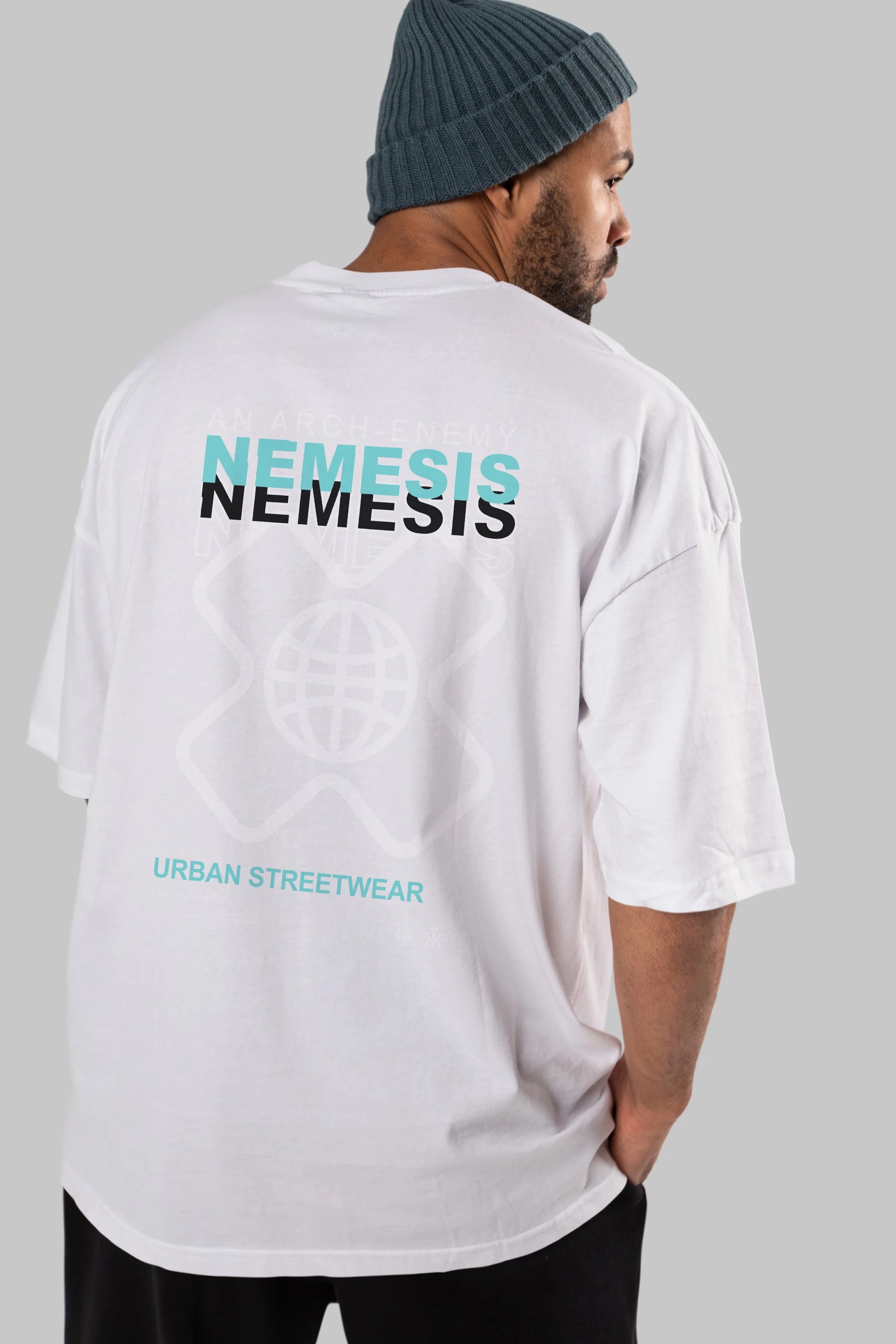 Nemesis Urban Arka Baskılı Oversize t-shirt Erkek Kadın Unisex