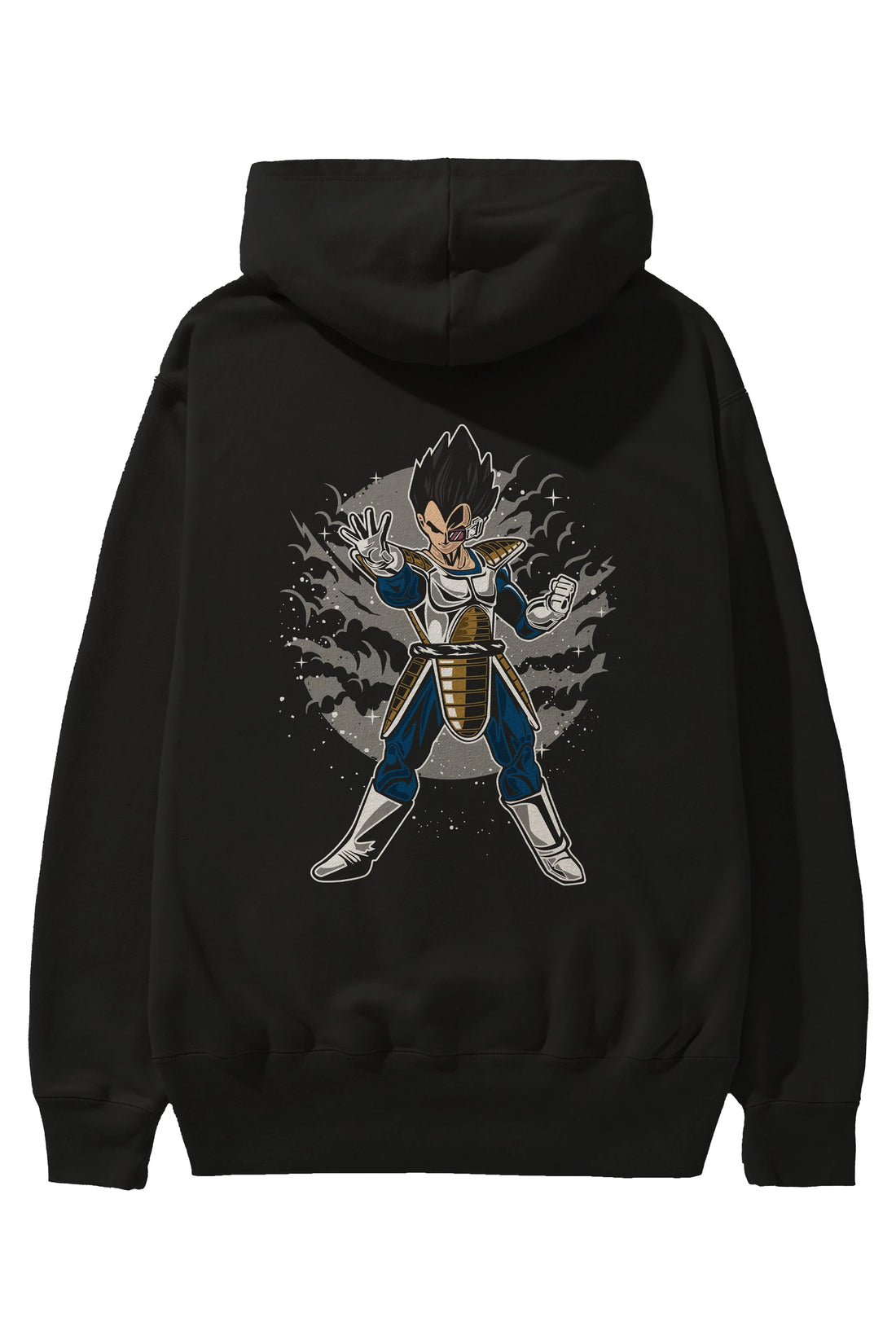 VEGETA Arka Baskılı Hoodie Oversize Kapüşonlu Sweatshirt Erkek Kadın Unisex