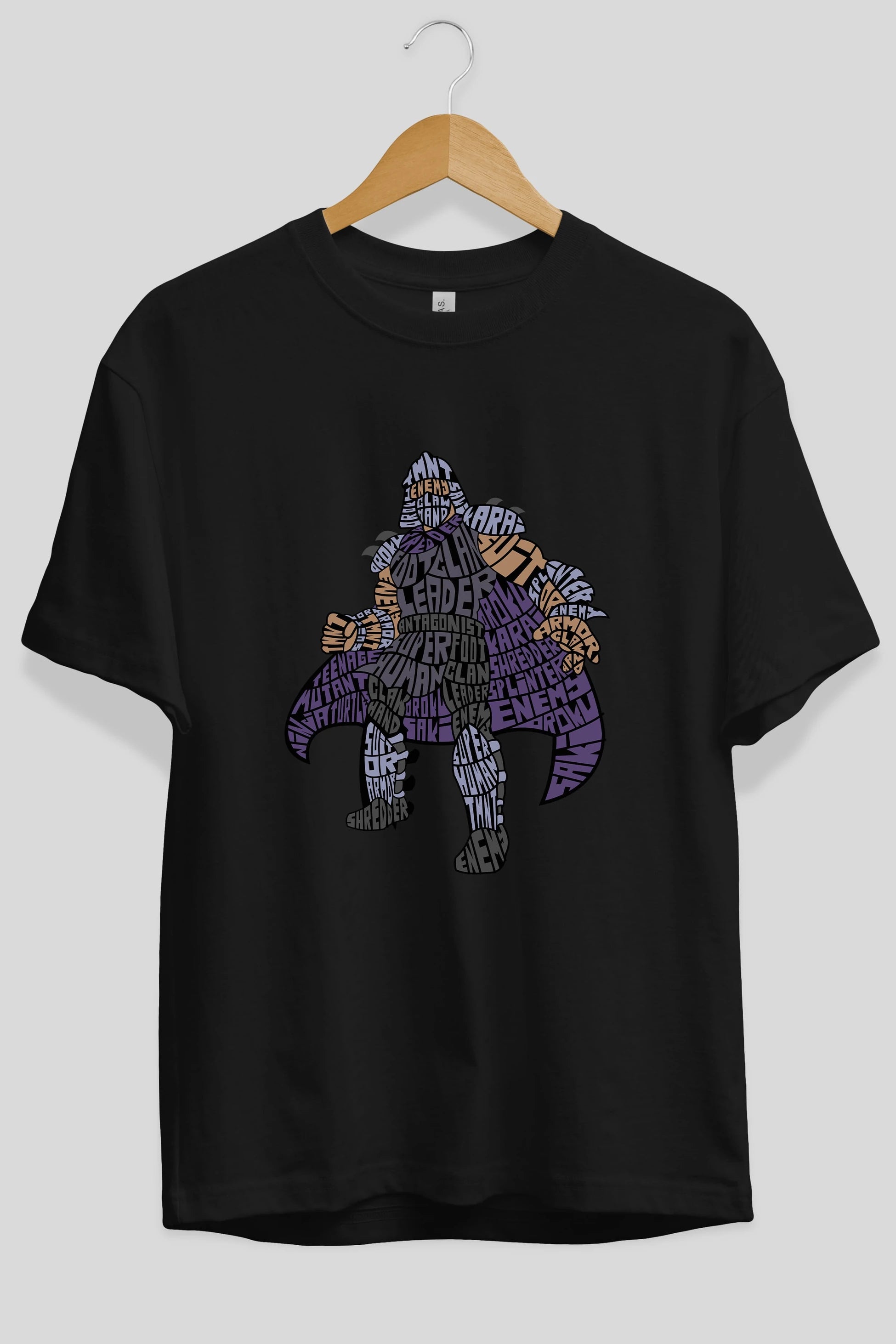 Foot Clan Leader Ön Baskılı Oversize t-shirt %100 pamuk Erkek Kadın Unisex