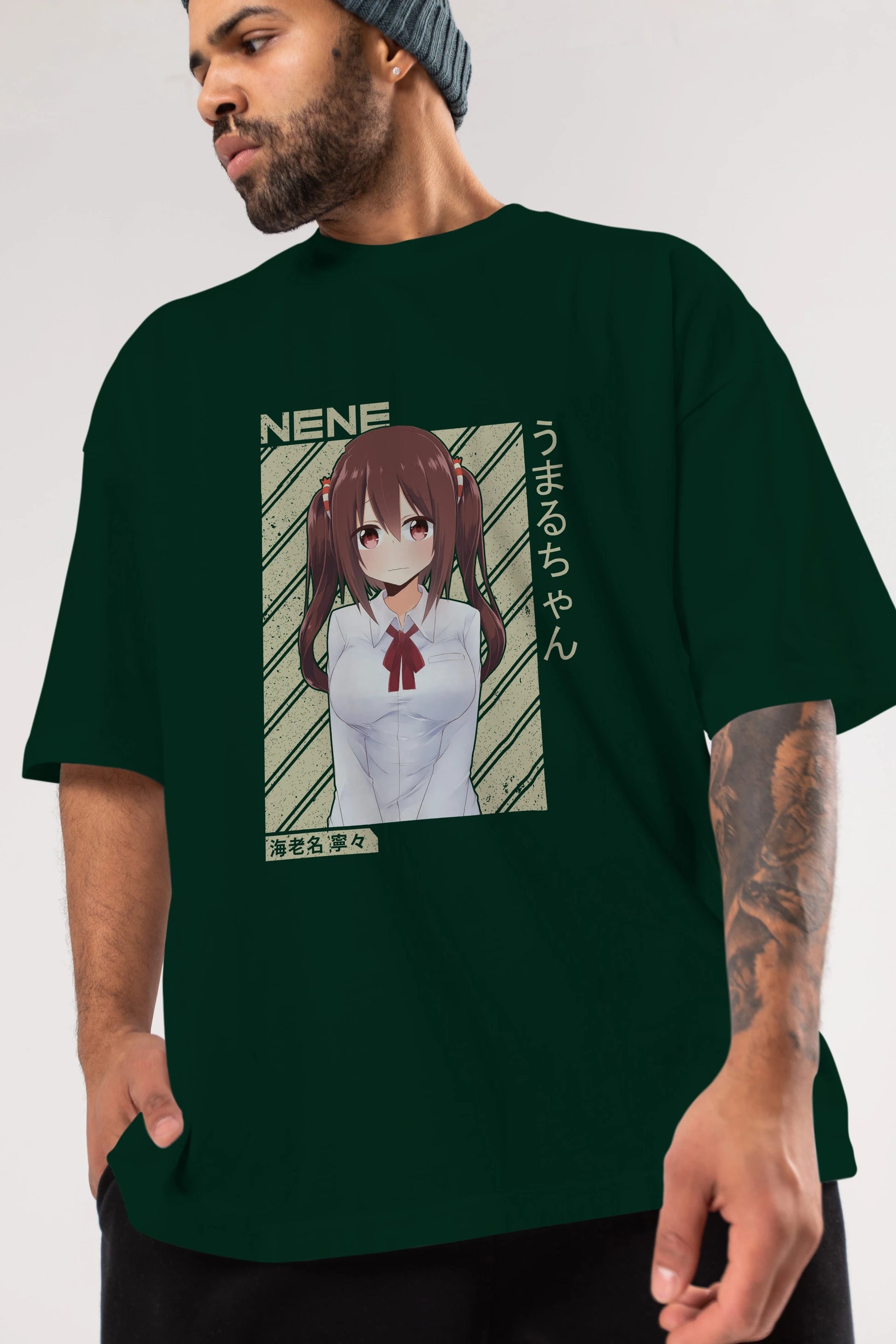 Nene Ebina 1 Anime Ön Baskılı Oversize t-shirt %100 pamuk Erkek Kadın Unisex