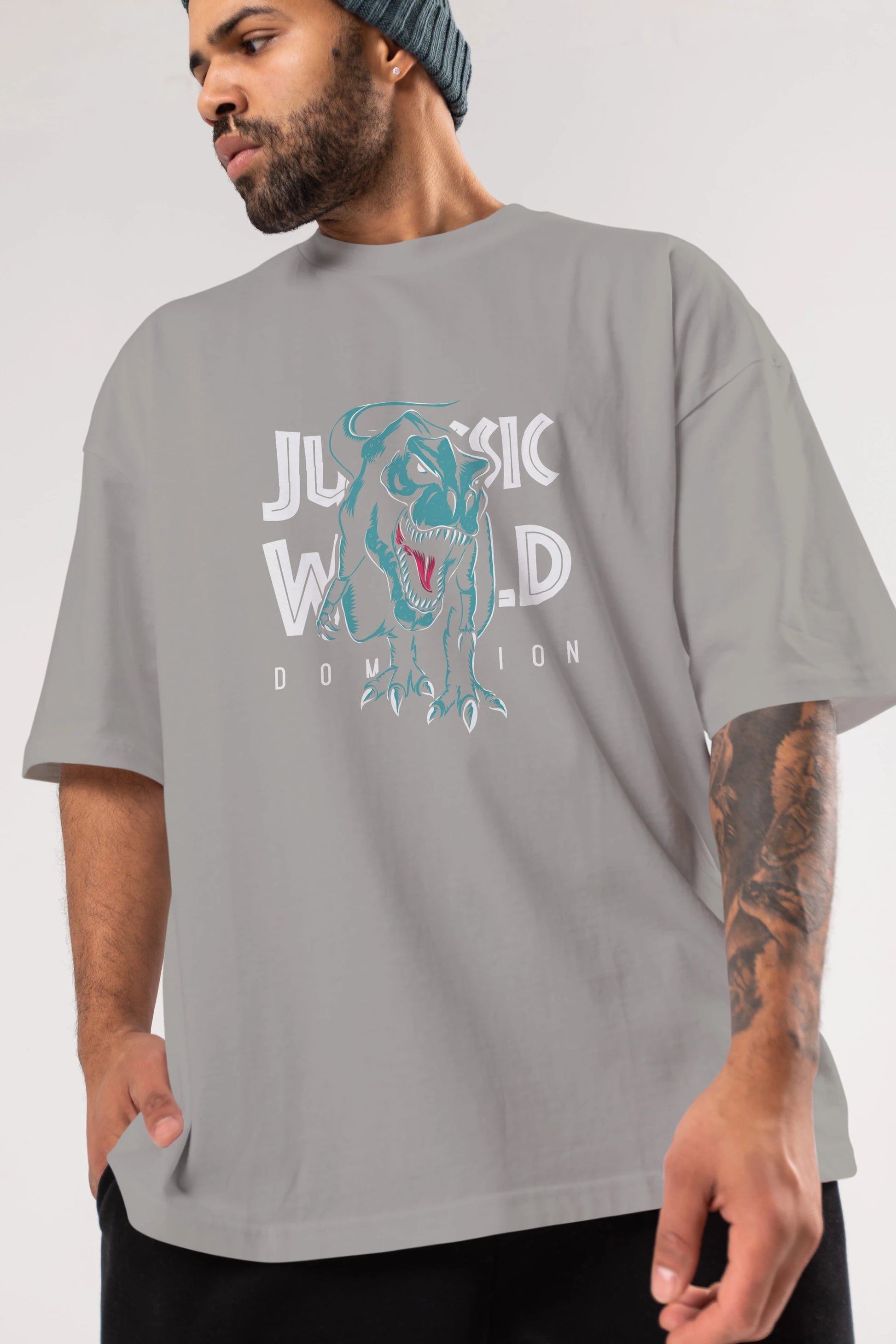 Jurassic Park (1) Ön Baskılı Oversize t-shirt Erkek Kadın Unisex %100 Pamuk Bisiklet Yaka tişort