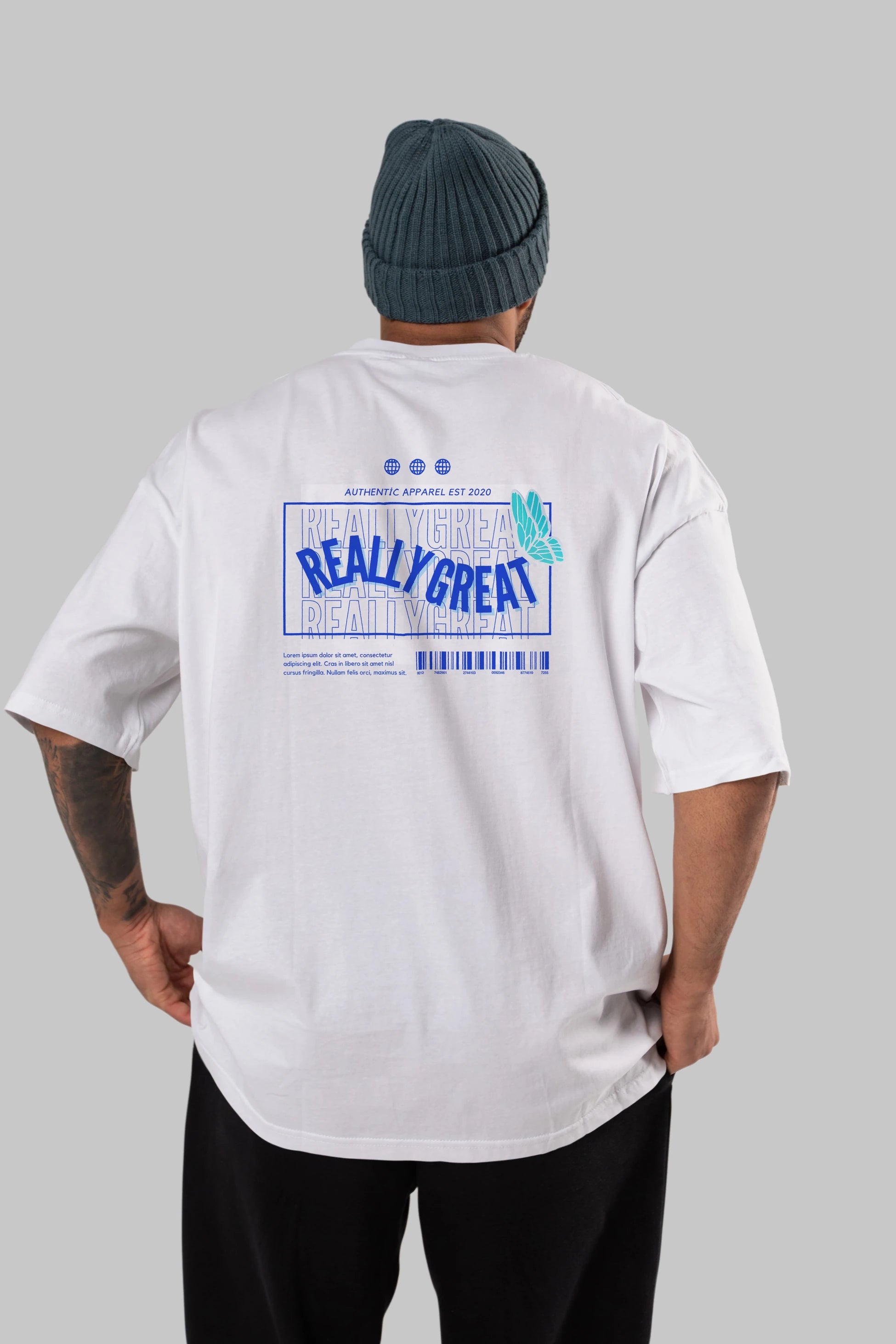 Really Great Yazılı Arka Baskılı Oversize t-shirt Erkek Kadın Unisex