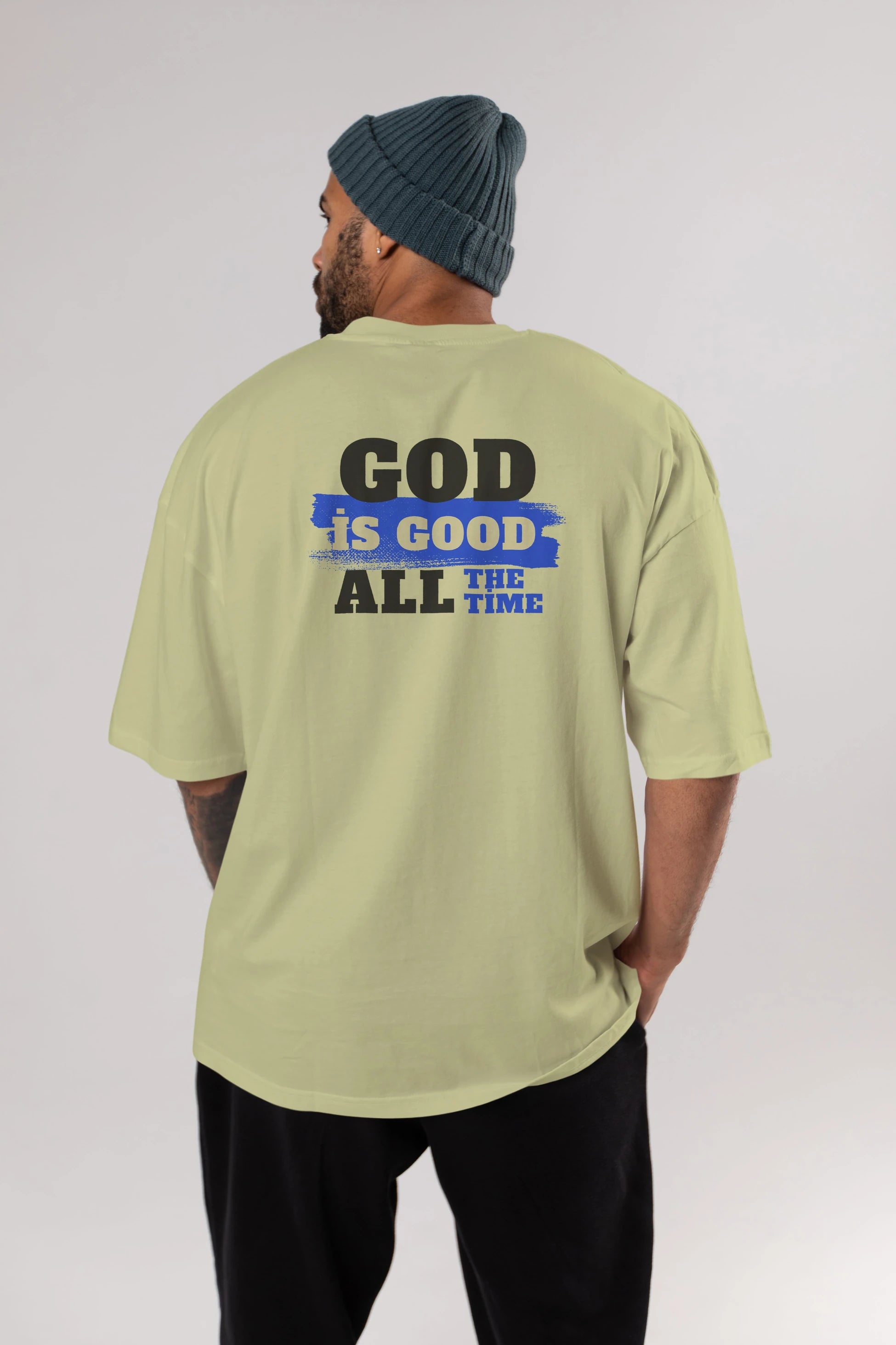 God is Good Yazılı Arka Baskılı Oversize t-shirt Erkek Kadın Unisex