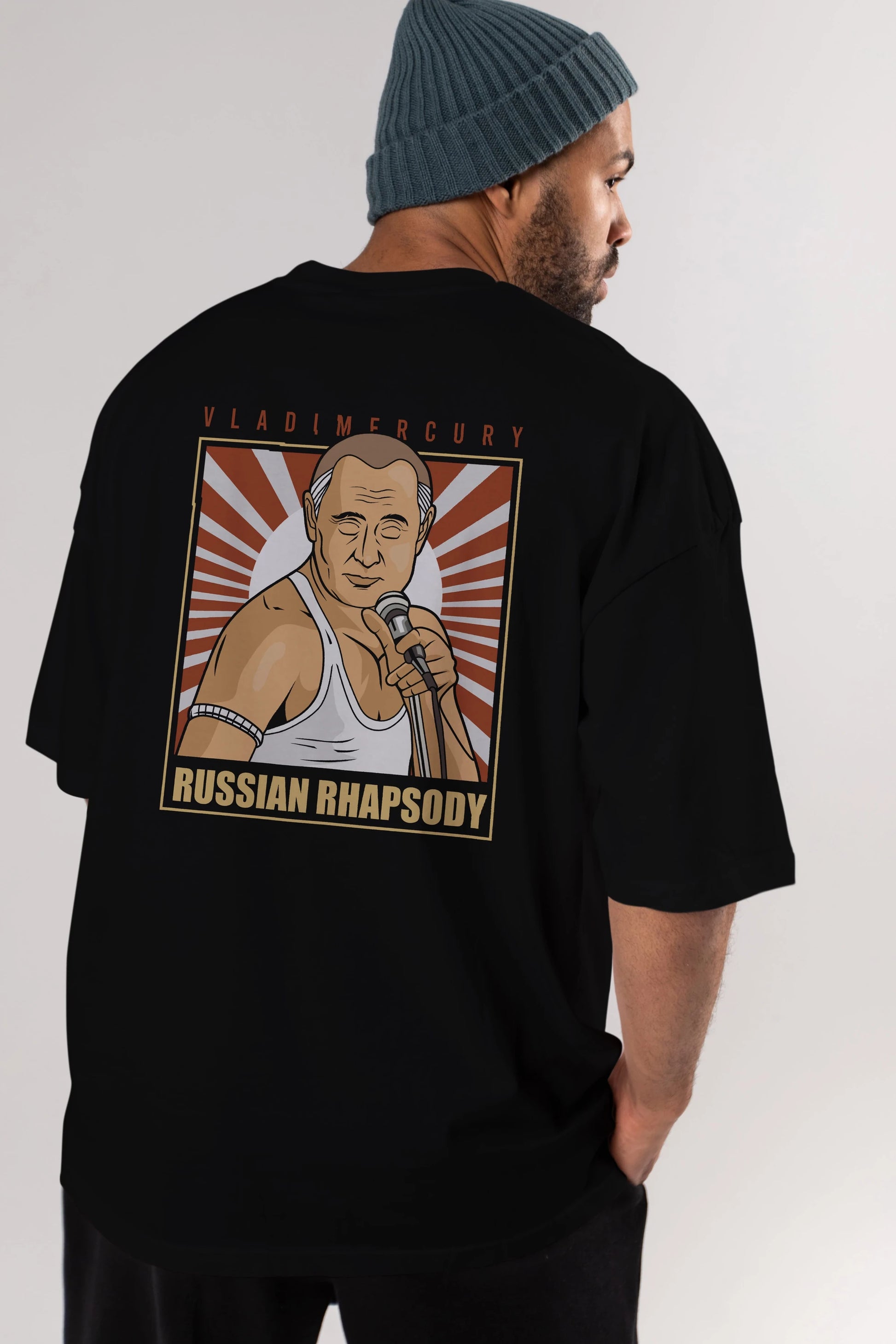 Freddy Puttin Arka Baskılı Oversize t-shirt Erkek Kadın Unisex %100 Pamuk tişort