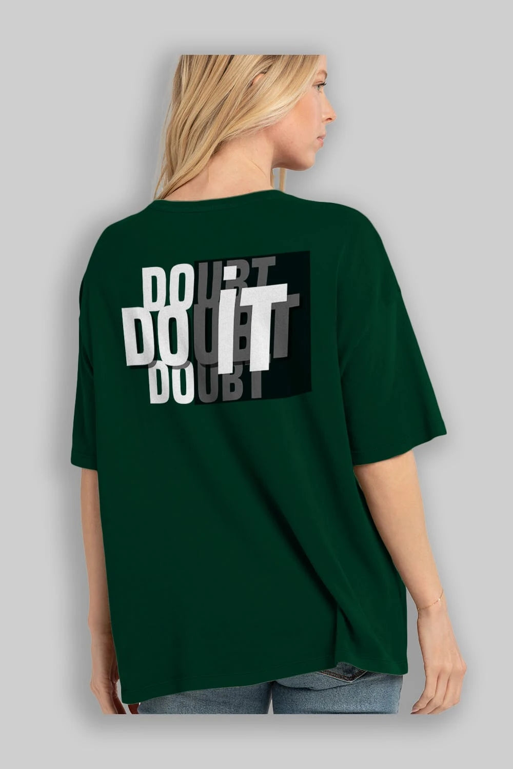 Do it Yazılı Arka Baskılı Oversize t-shirt Erkek Kadın Unisex