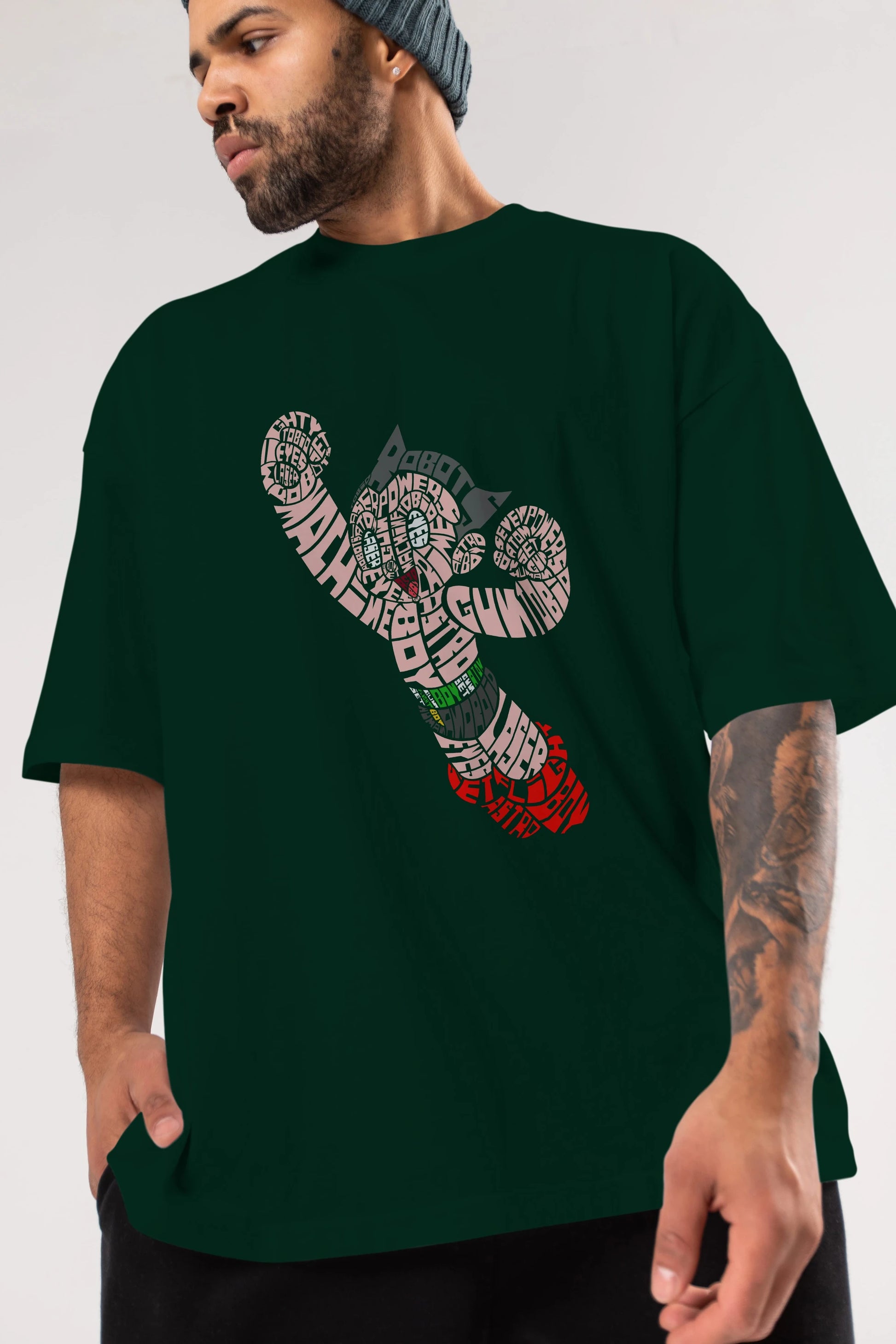 Astroboy Ön Baskılı Oversize t-shirt %100 pamuk Erkek Kadın Unisex
