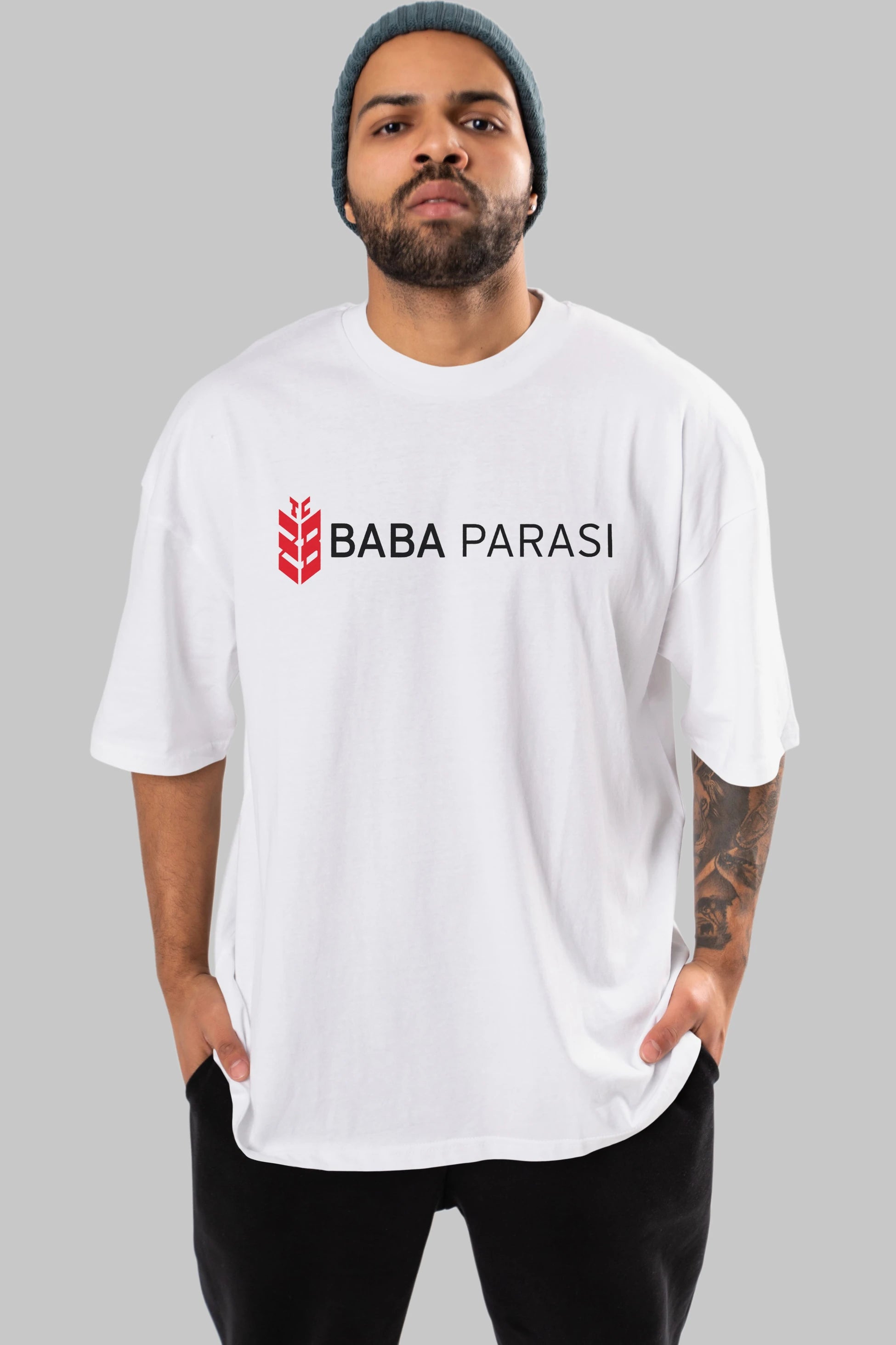 Baba Parası Ön Baskılı Oversize t-shirt %100 pamuk Erkek Kadın Unisex
