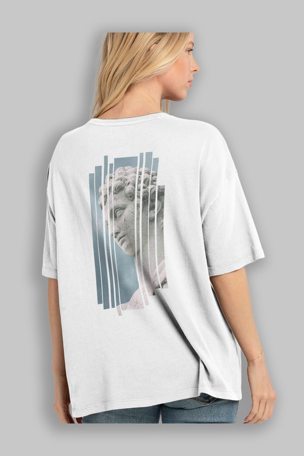 Aesthetic Sculpture Art Arka Baskılı Oversize t-shirt Erkek Kadın Unisex