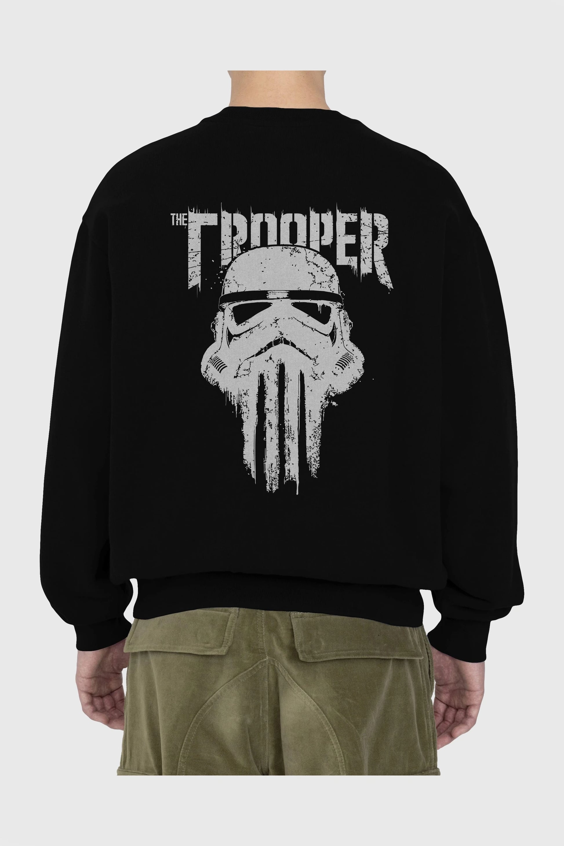 The Trooper Arka Baskılı Oversize Sweatshirt Erkek Kadın Unisex