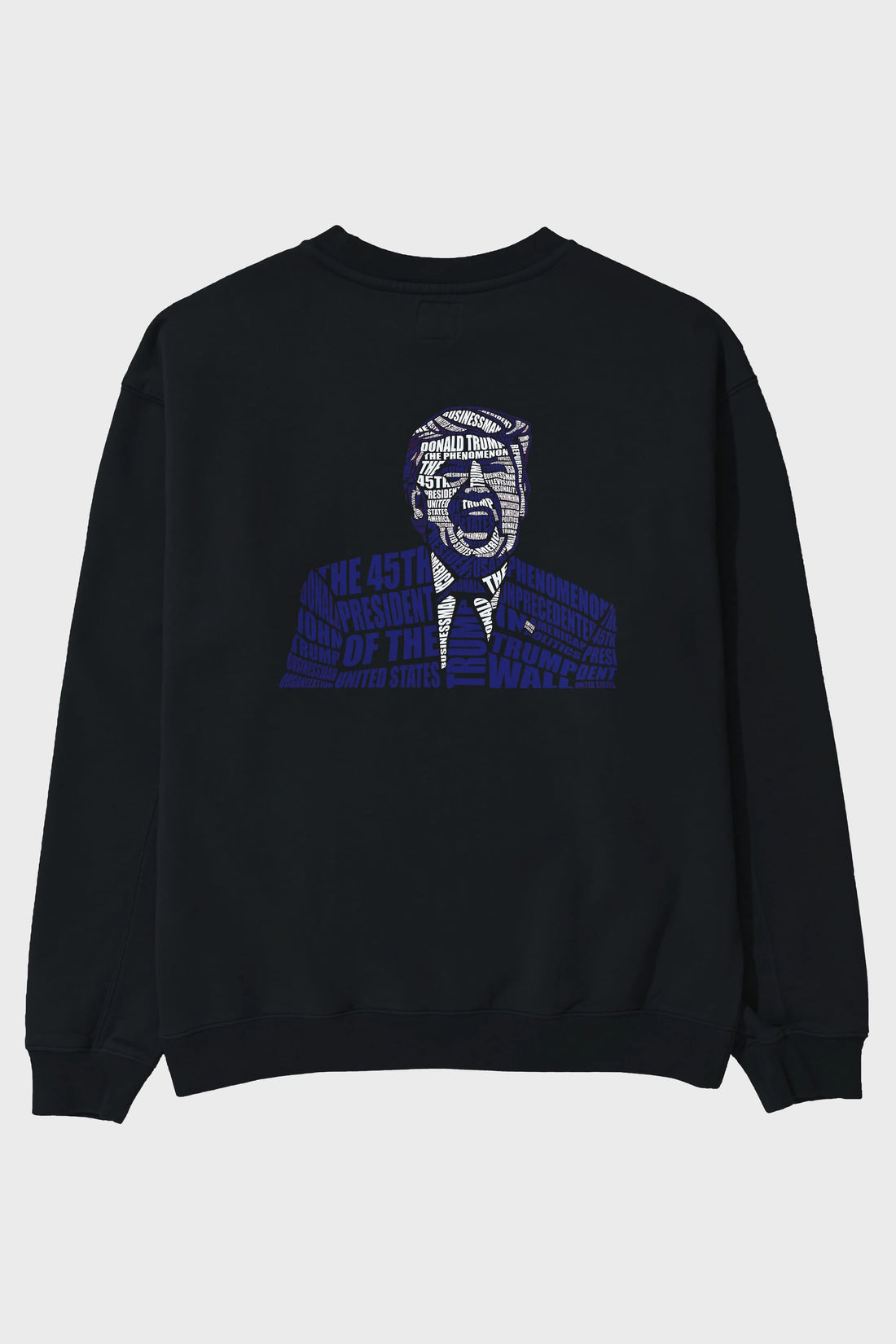 Trump Calligram Arka Baskılı Oversize Sweatshirt Erkek Kadın Unisex