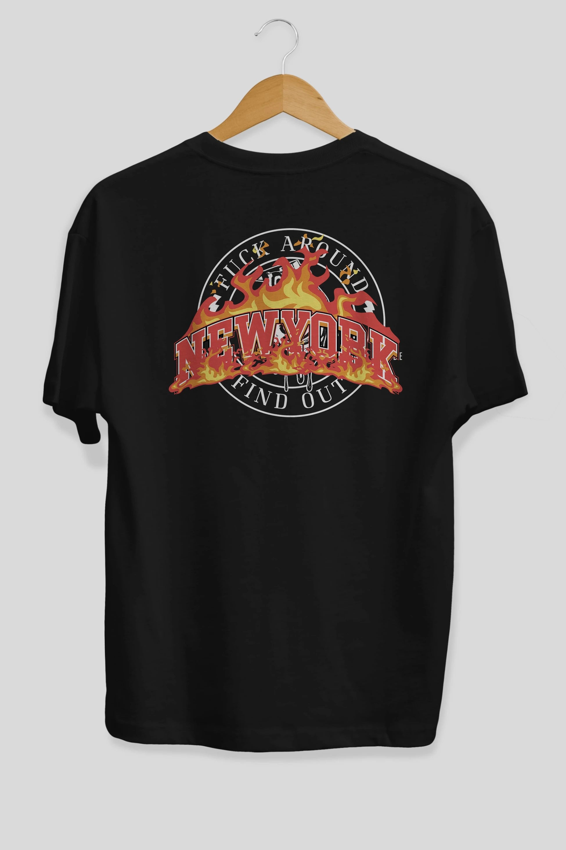 Newyork Style Arka Baskılı Oversize t-shirt Erkek Kadın Unisex