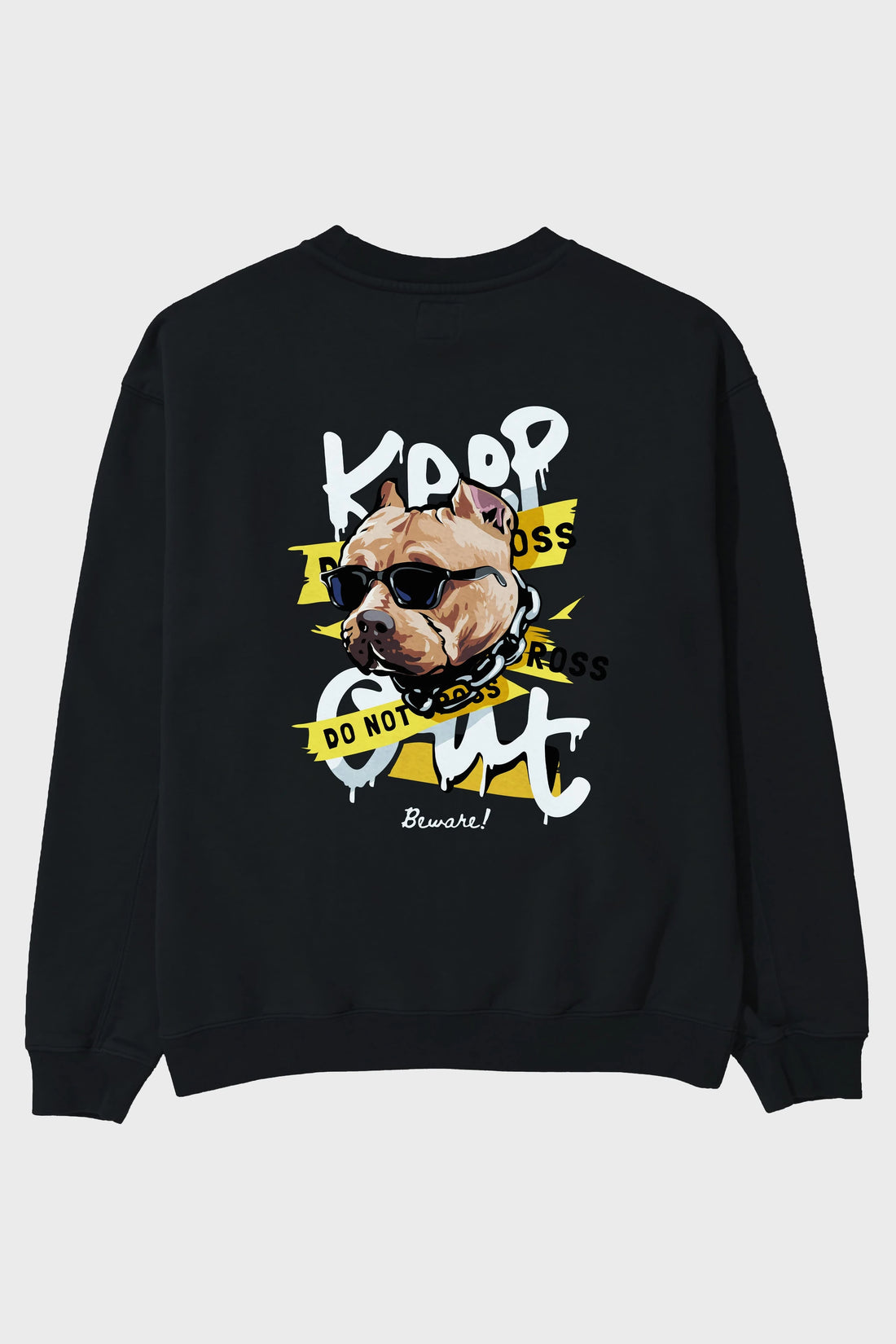 Teddy Bear Keep Arka Baskılı Oversize Sweatshirt Erkek Kadın Unisex