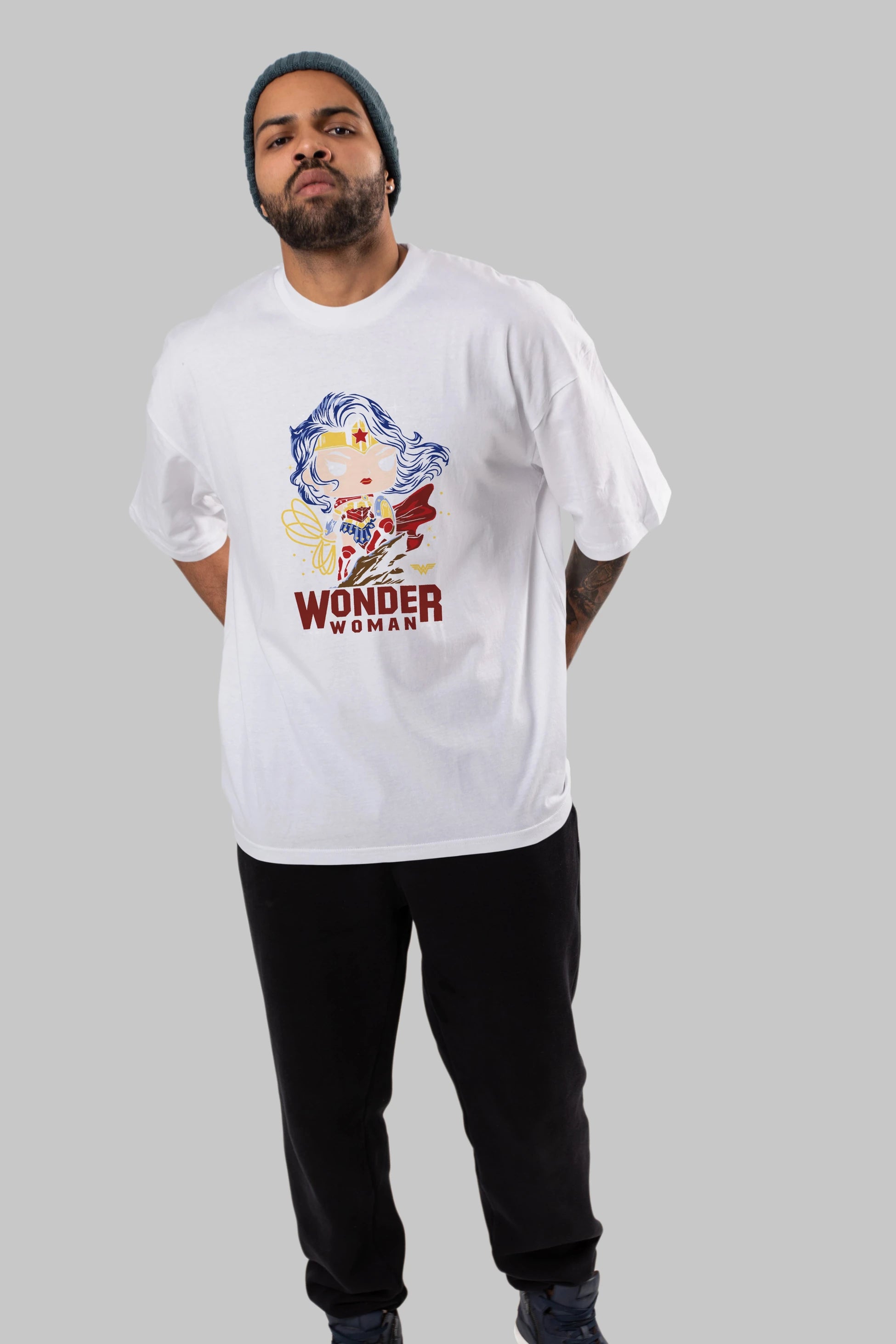 Wonder Woman (2) Ön Baskılı Oversize t-shirt Erkek Kadın Unisex %100 Pamuk Bisiklet Yaka tişort