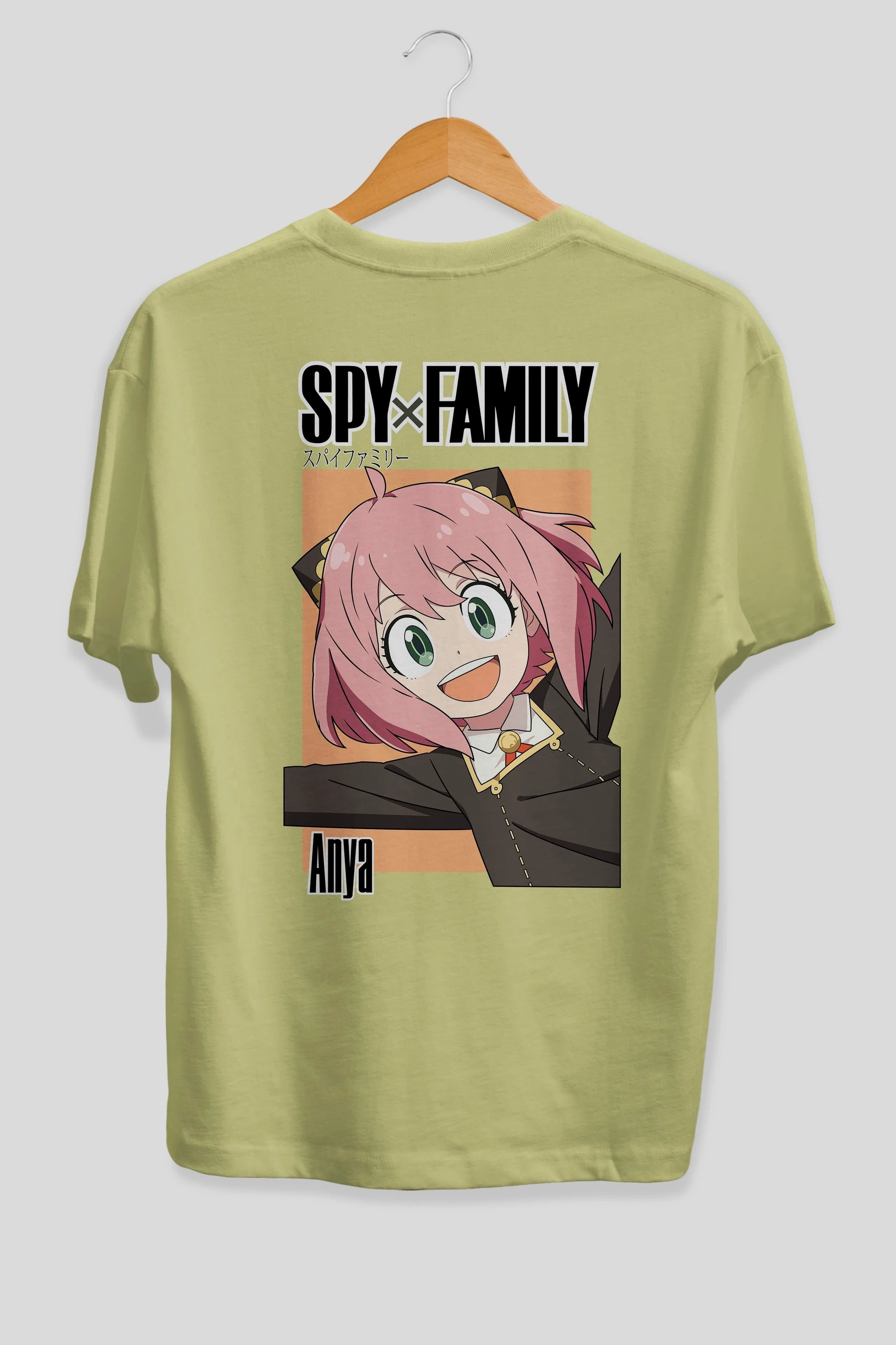 SPY X FAMILY Anya Anime Arka Baskılı Oversize t-shirt Erkek Kadın Unisex