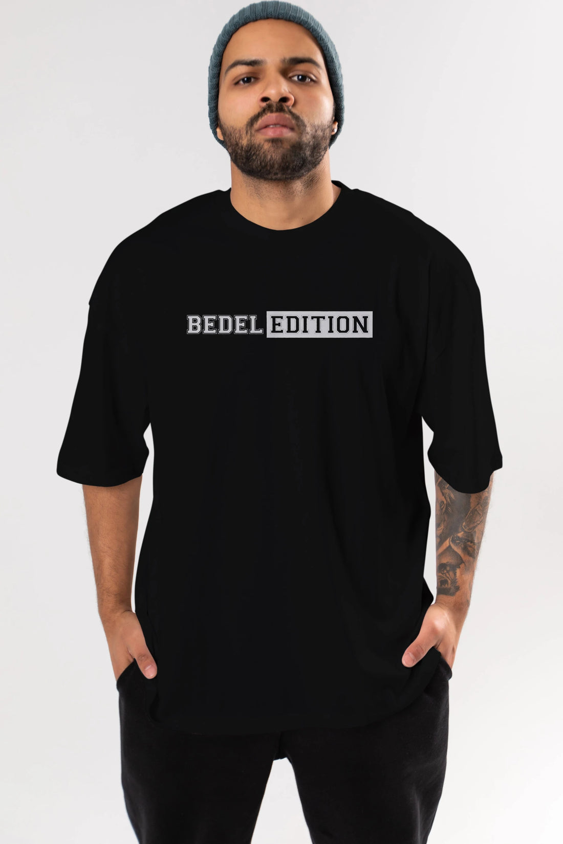 Bedel Edition Ön Baskılı Oversize t-shirt %100 pamuk Erkek Kadın Unisex