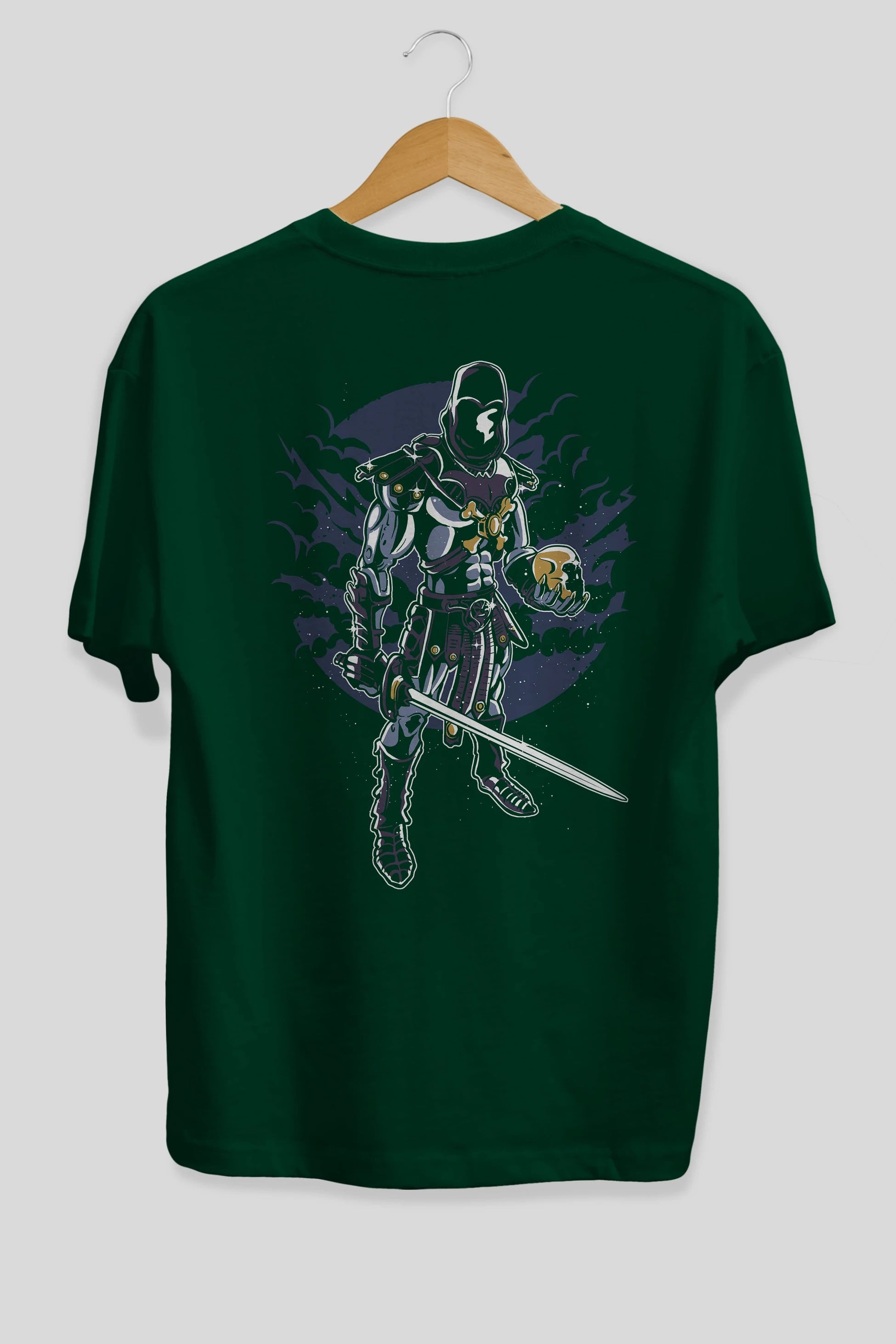 Skeleton King Arka Baskılı Oversize t-shirt Erkek Kadın Unisex %100 Pamuk