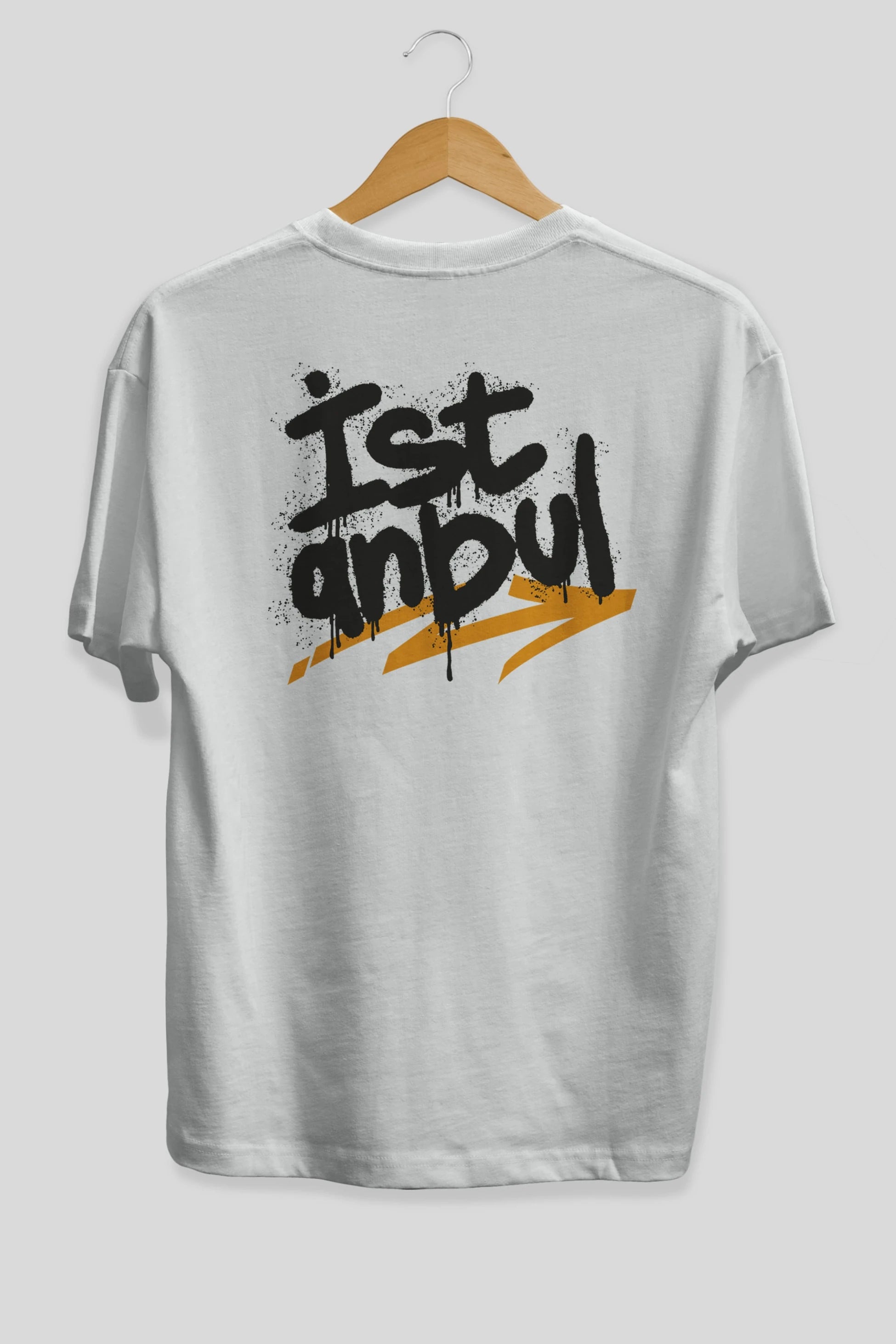 istanbul Yazılı Arka Baskılı Oversize t-shirt Erkek Kadın Unisex