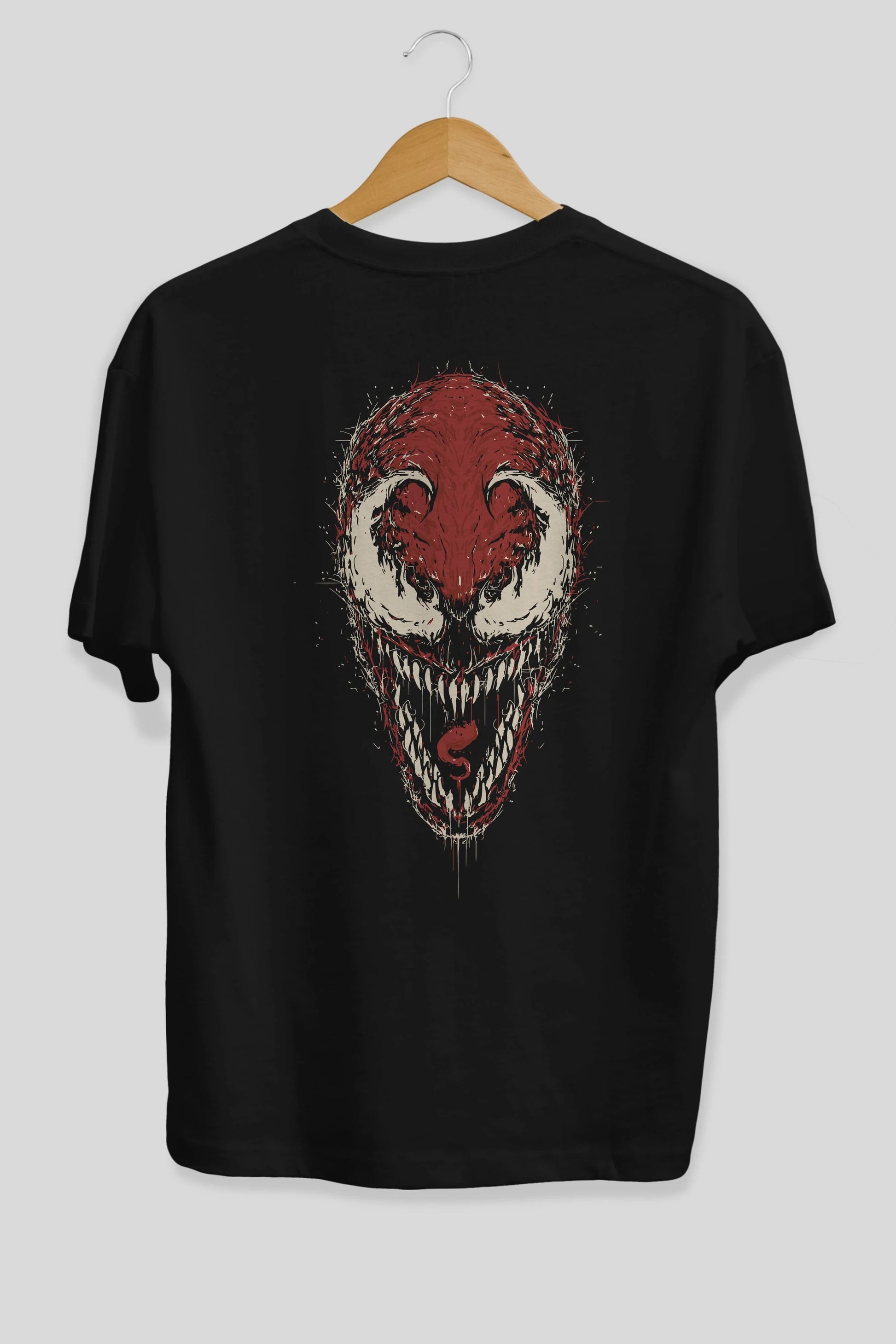 Venom (12) Arka Baskılı Oversize t-shirt Erkek Kadın Unisex %100 Pamuk Bisiklet Yaka tişort