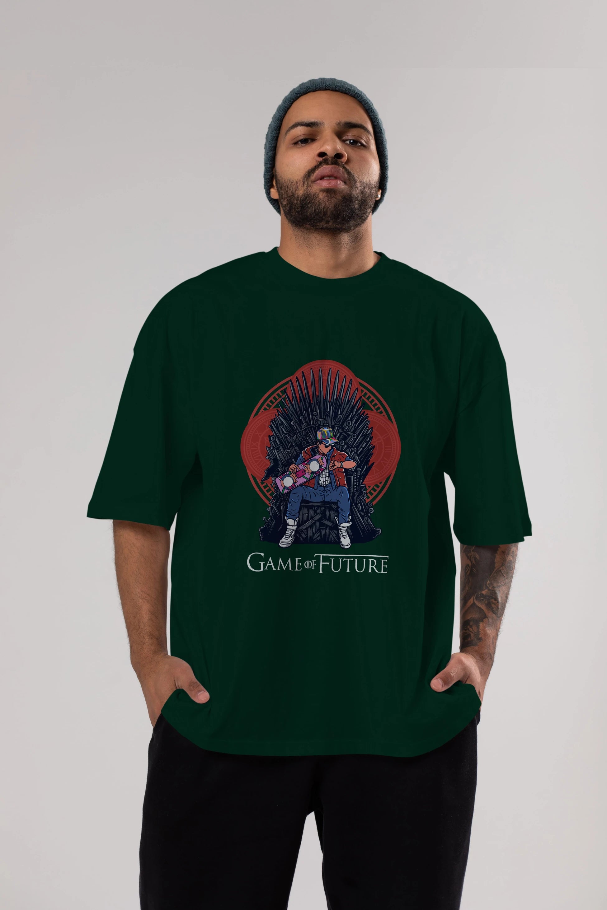 Game Of Future Ön Baskılı Oversize t-shirt Erkek Kadın Unisex %100 Pamuk tişort