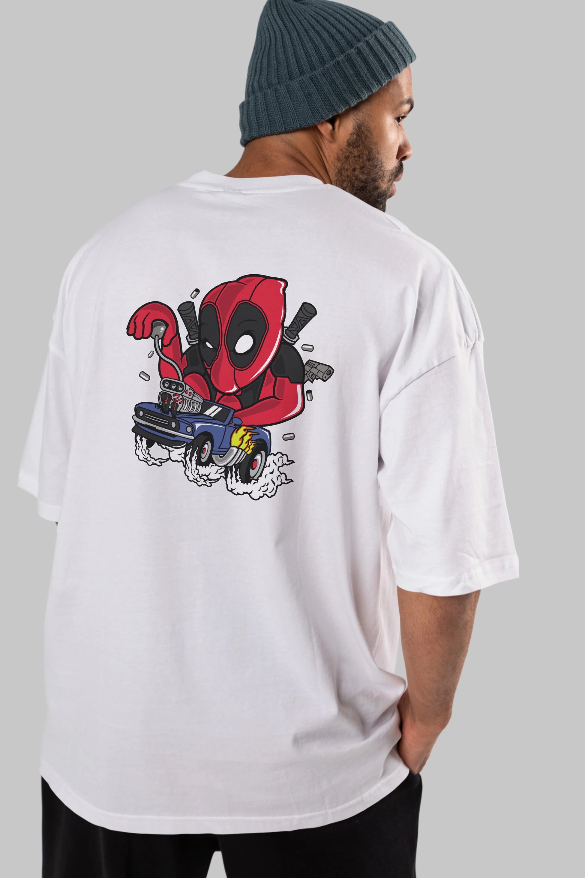 Deadpool (21) Arka Baskılı Oversize t-shirt Erkek Kadın Unisex %100 Pamuk Bisiklet Yaka tişort