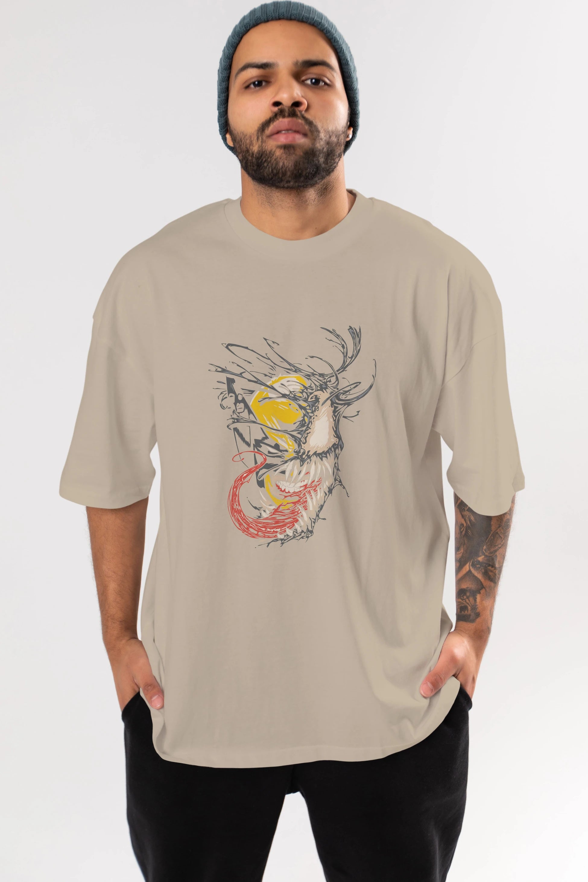 Venom (4) Ön Baskılı Oversize t-shirt Erkek Kadın Unisex %100 Pamuk Bisiklet Yaka tişort