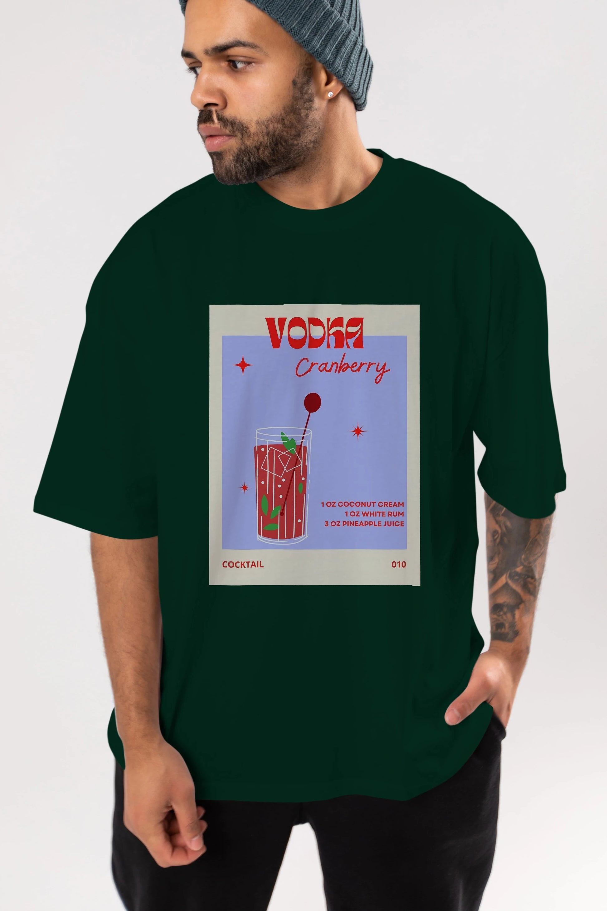 Vodka Cranberry Ön Baskılı Oversize t-shirt Erkek Kadın Unisex %100 Pamuk Bisiklet Yaka tişort