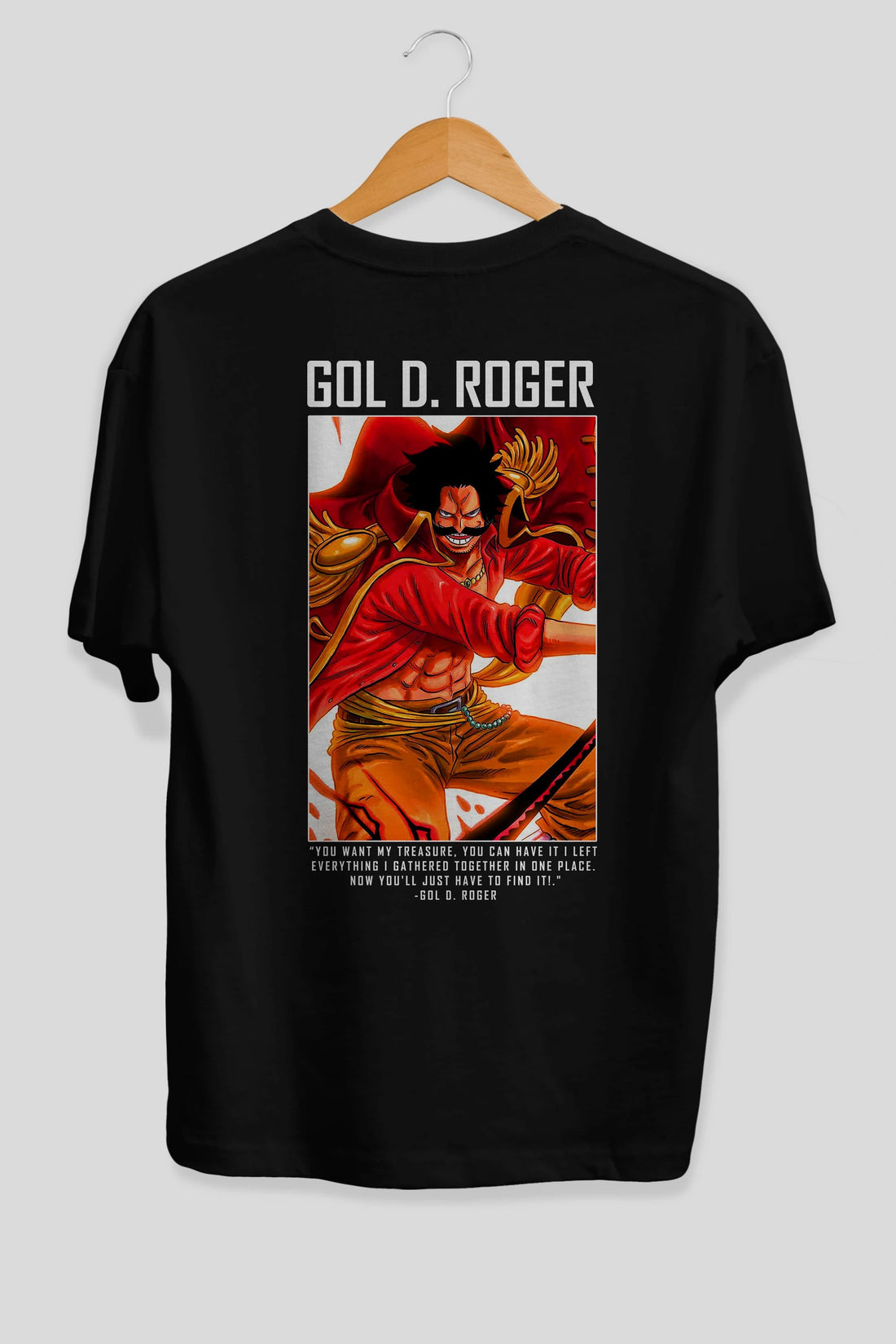 Gol D. Roger Anime Arka Baskılı Oversize t-shirt Erkek Kadın Unisex %100 pamuk tişort