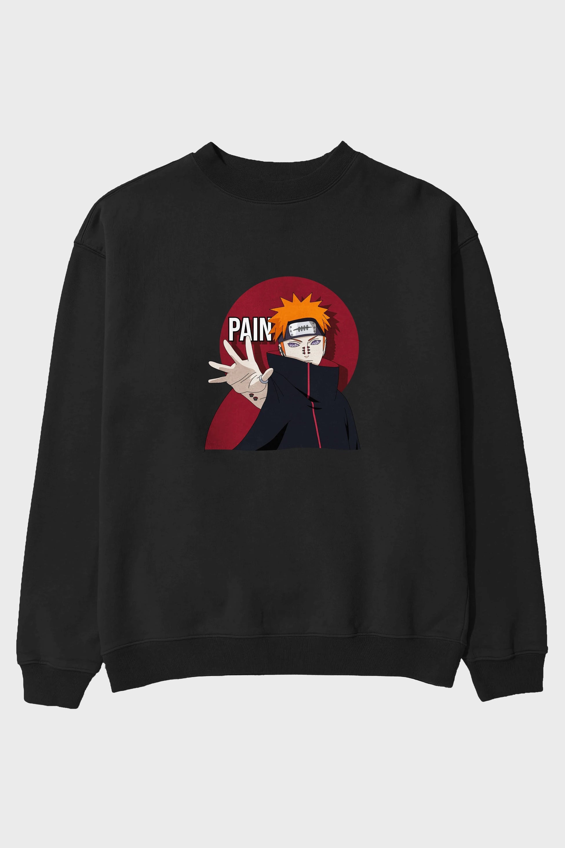PAIN NARUTO Anime Ön Baskılı Oversize Sweatshirt Erkek Kadın Unisex