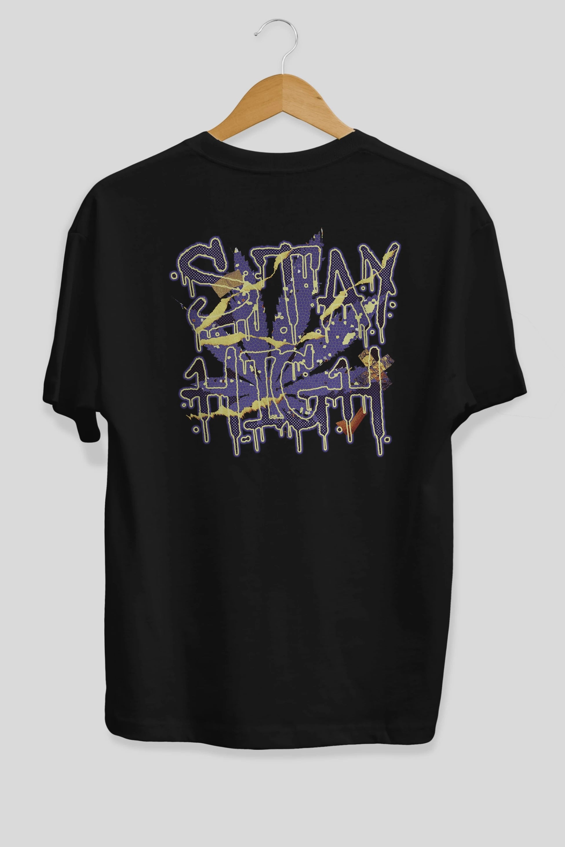 Stay High Arka Baskılı Oversize t-shirt Erkek Kadın Unisex