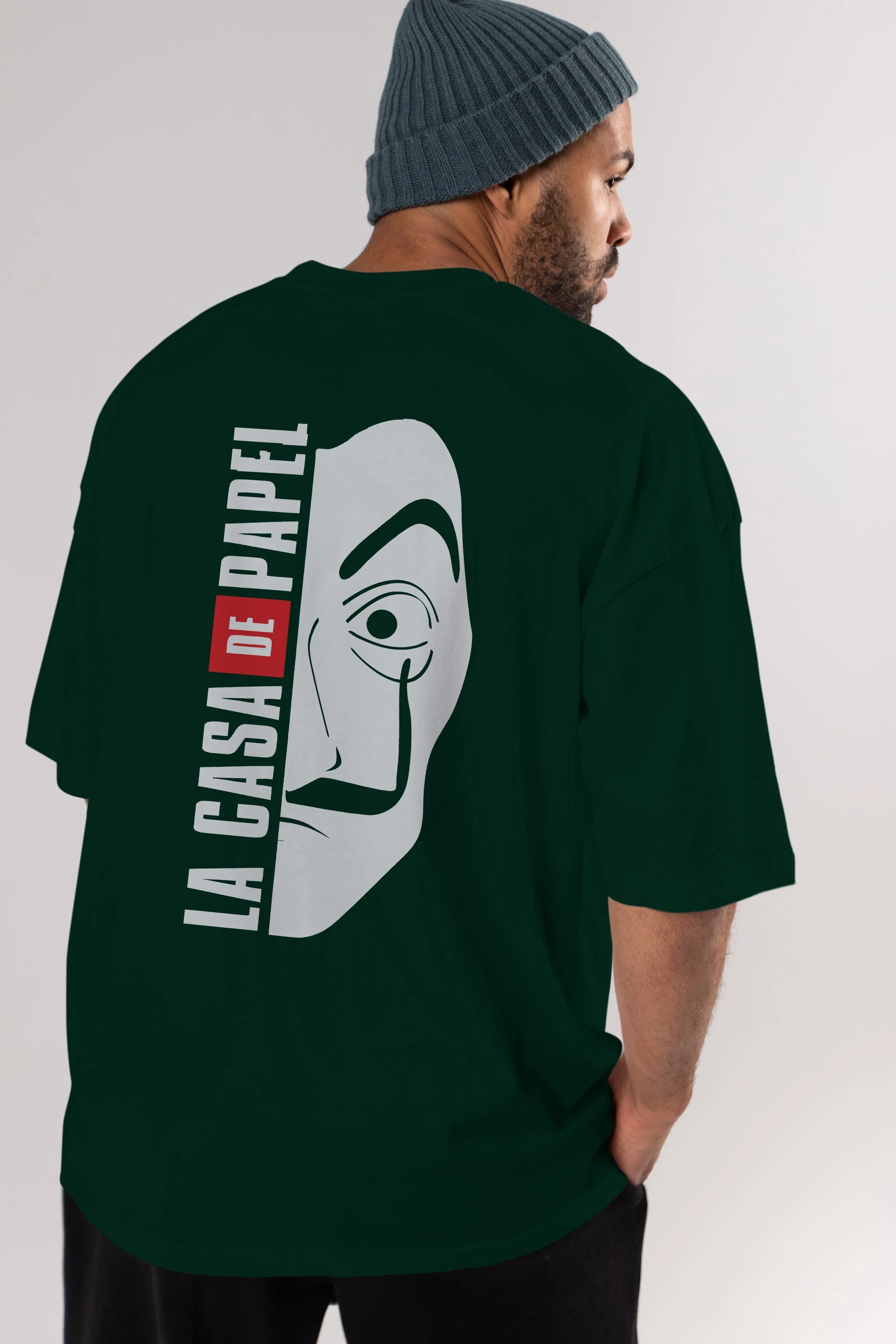 La Casa De Papel (3) Arka Baskılı Oversize t-shirt Erkek Kadın Unisex %100 Pamuk Bisiklet Yaka tişort