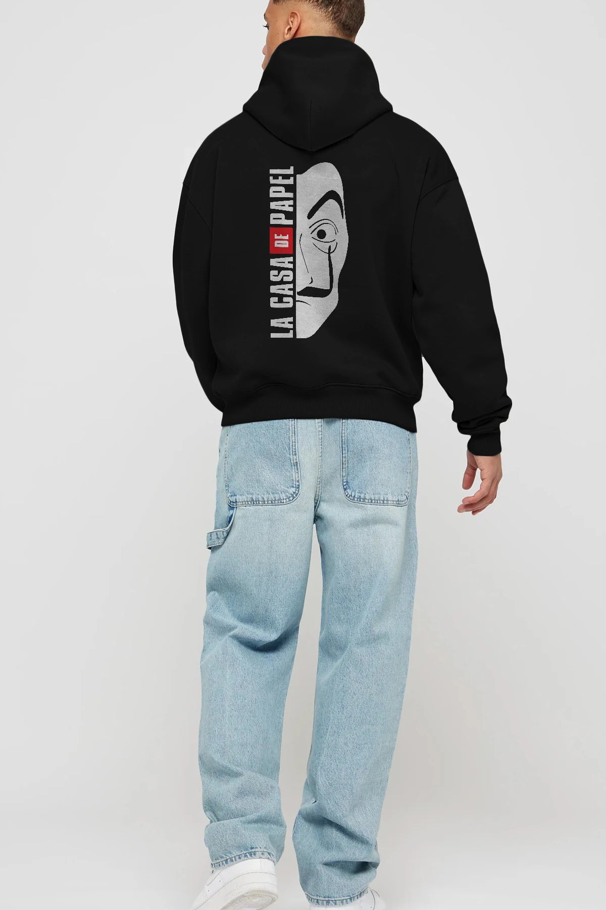La Casa De Papel (3) Arka Baskılı Hoodie Oversize Kapüşonlu Sweatshirt Erkek Kadın Unisex