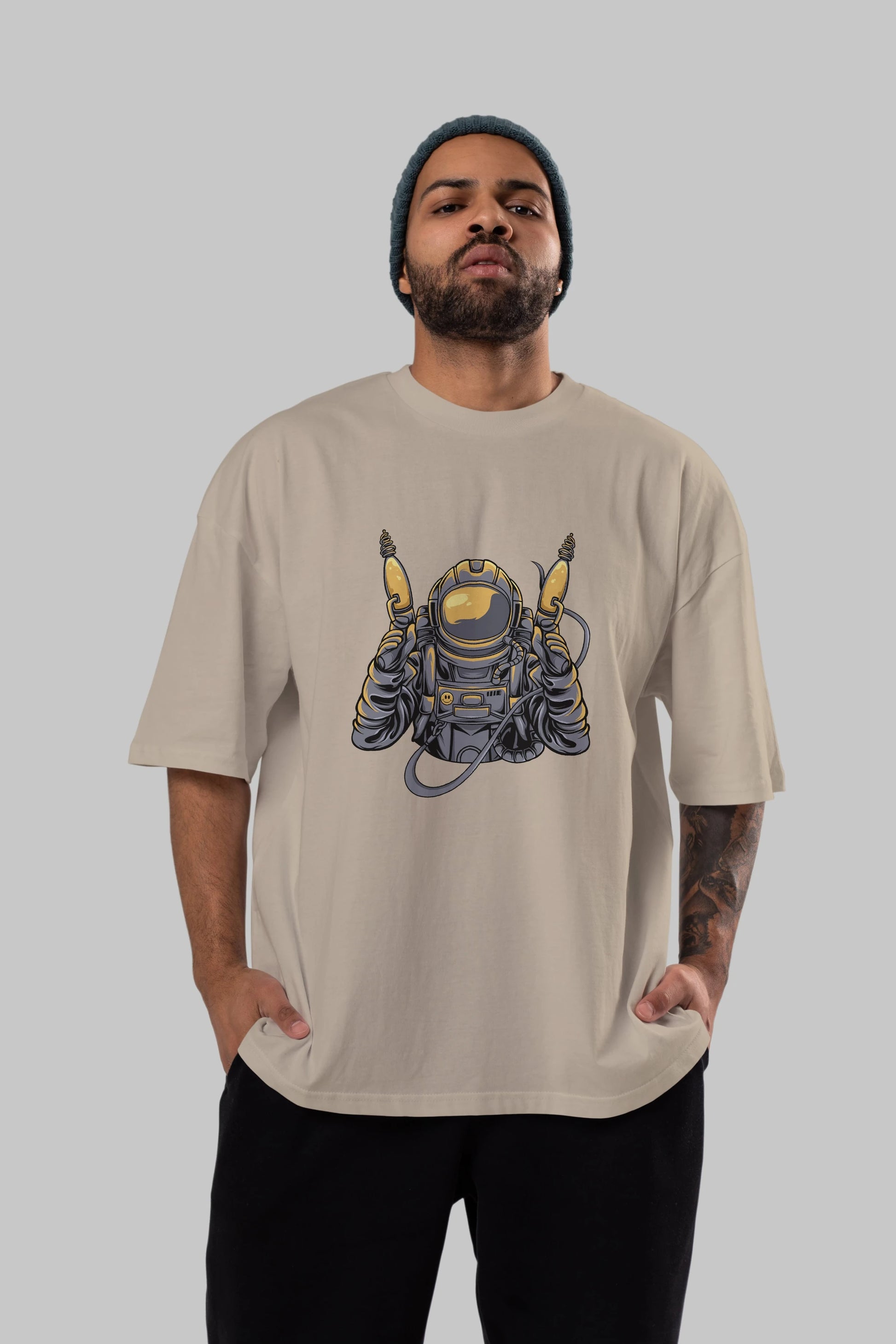 Alien Hunter Ön Baskılı Oversize t-shirt Erkek Kadın Unisex