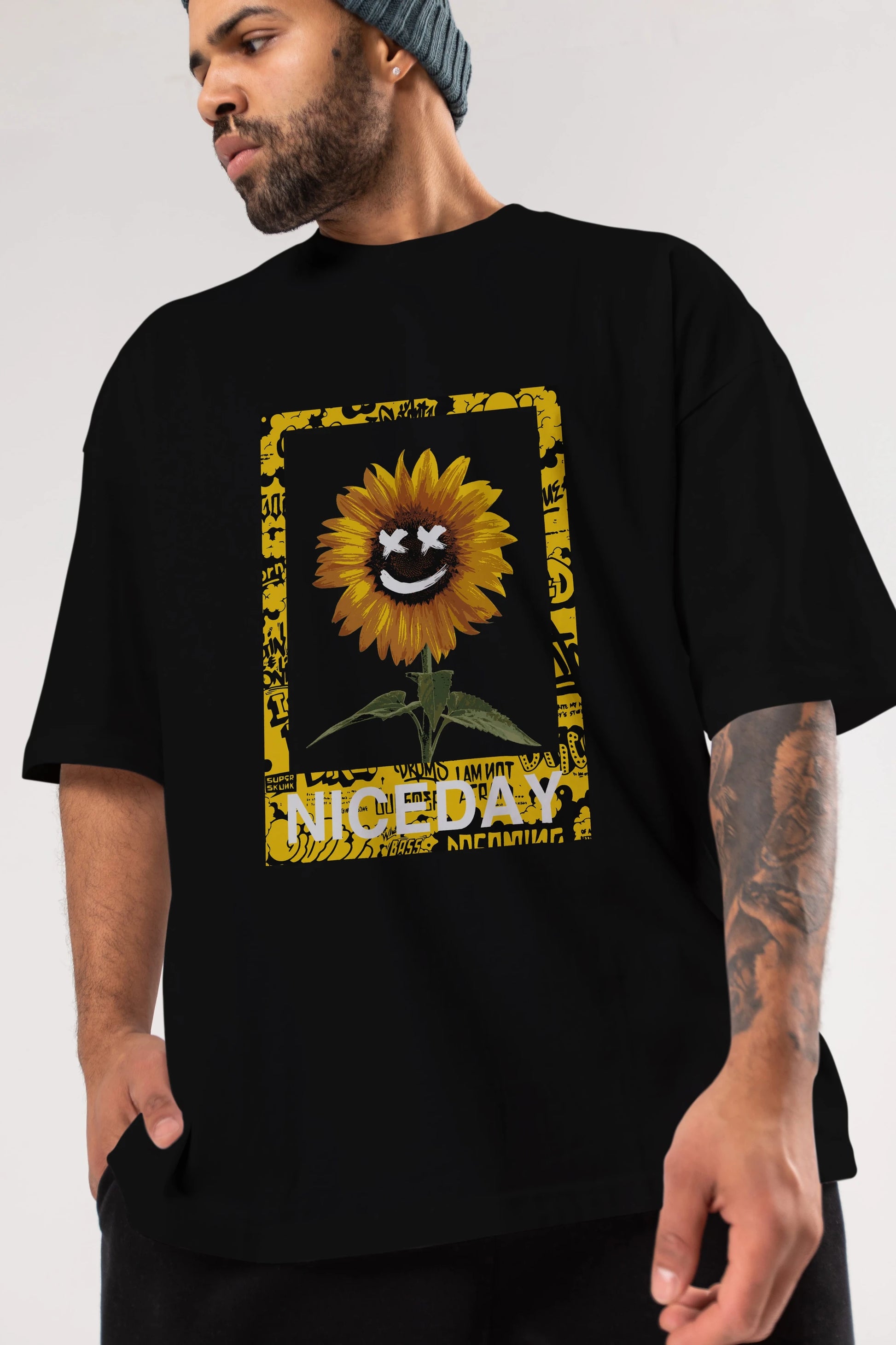Niceday Streewear Ön Baskılı Oversize t-shirt Erkek Kadın Unisex