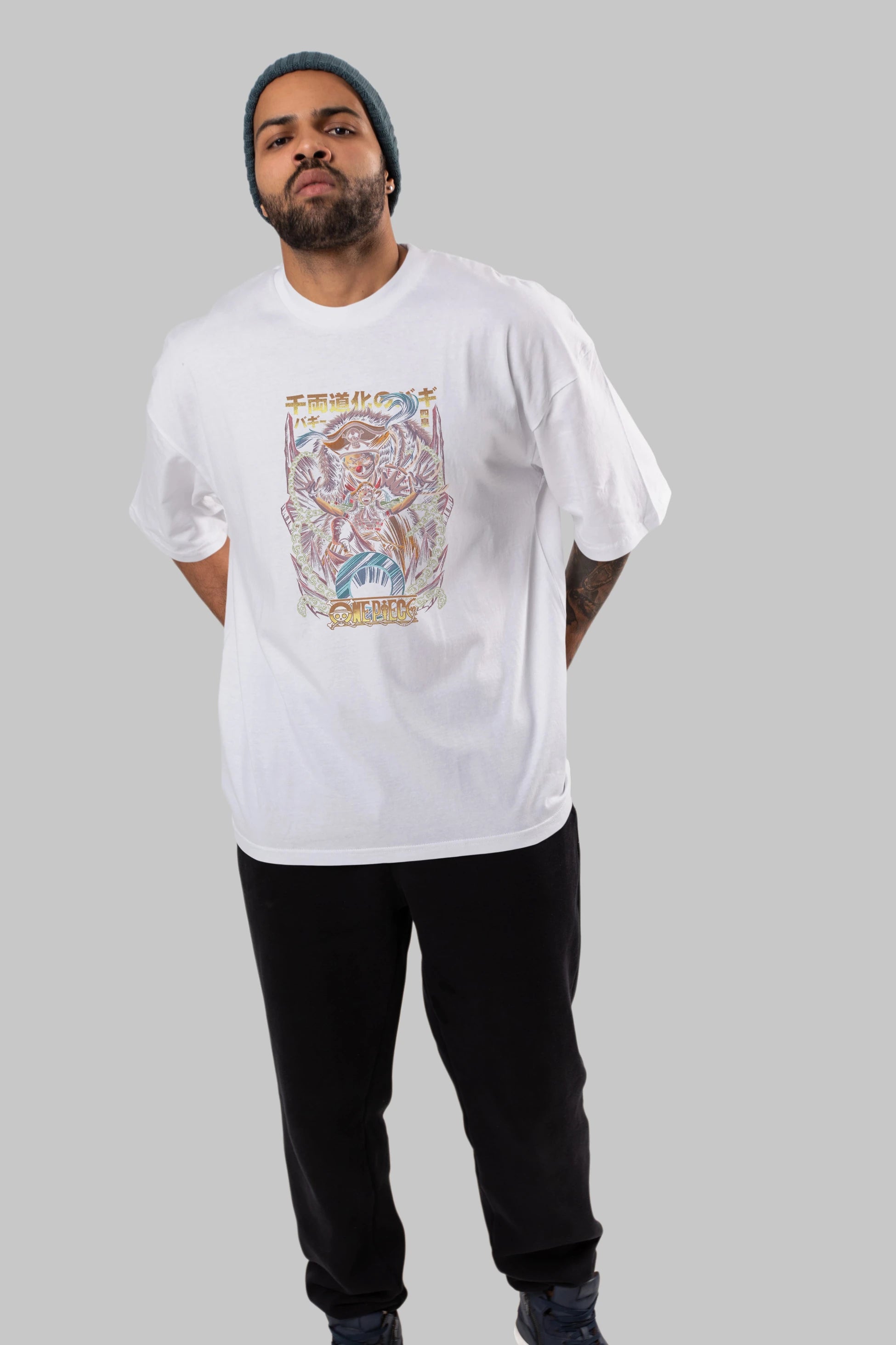 ONE PIECE (5) Anime Ön Baskılı Oversize t-shirt %100 pamuk Erkek Kadın Unisex